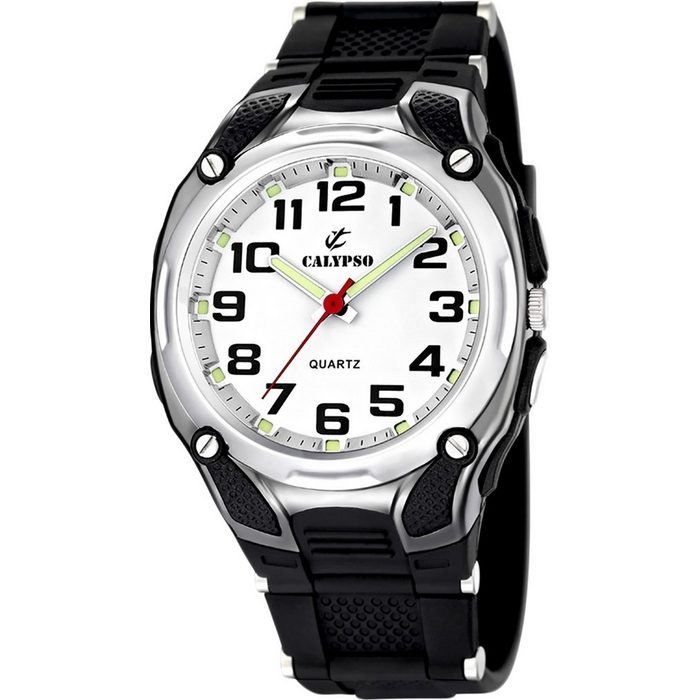 CALYPSO WATCHES Quarzuhr Calypso Herren Uhr K5560/4 Kunststoffband (Armbanduhr) Herren Armbanduhr rund PURarmband schwarz Sport