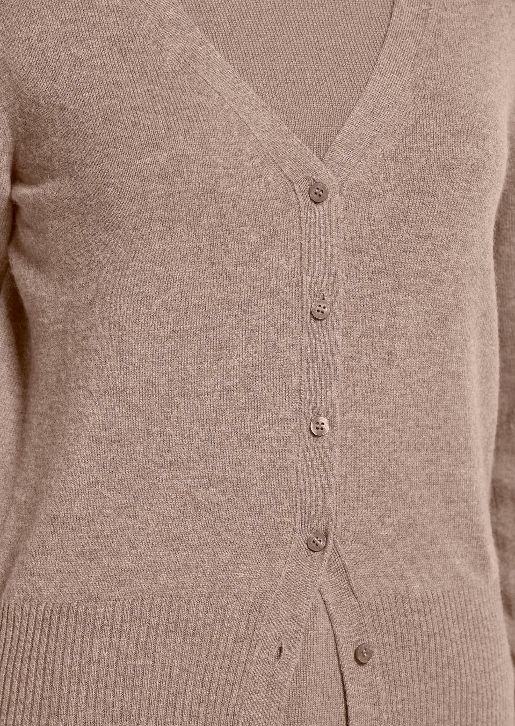 MADELEINE Strickpullover Elegantes Twinset aus Schurwolle-Kaschmir Feinstrick mit V-Ausschnitt, Langarm, Cardigan und Halbarm-Pullover