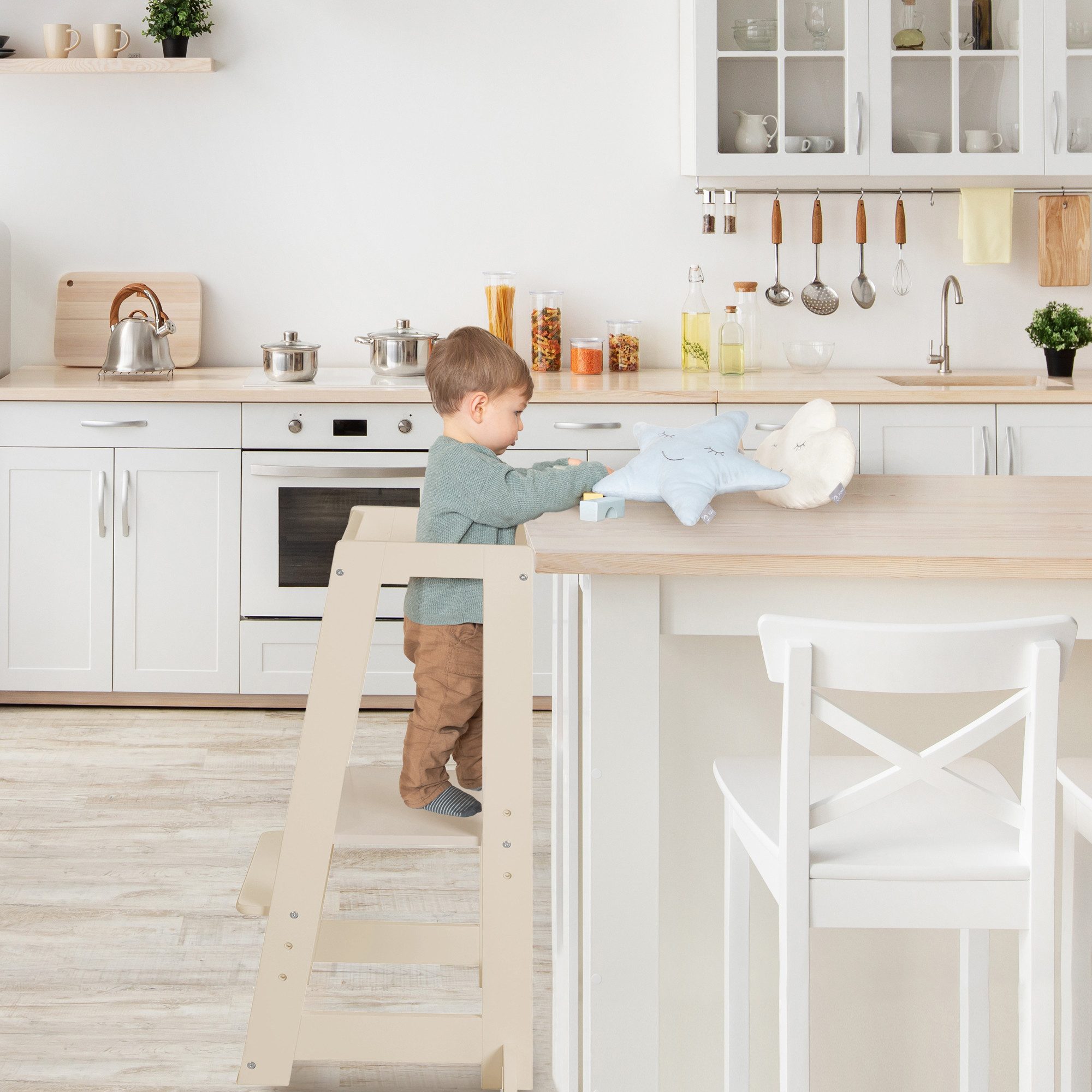 roba® Stehhilfe Monti Step - Lernturm nach Montessori - Tritthocker für Kin günstig online kaufen