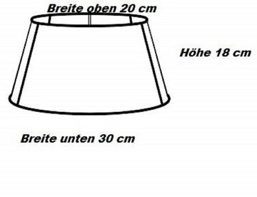 AMBIENTE-LEBENSART.DE Lampenschirm Lampenschirm-oval-hell-blau-weiss-gestreift konische Form Ø 30m