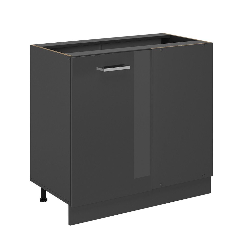Vicco Eckunterschrank R-Line, Anthrazit Hochglanz/Anthrazit, 86 günstig online kaufen