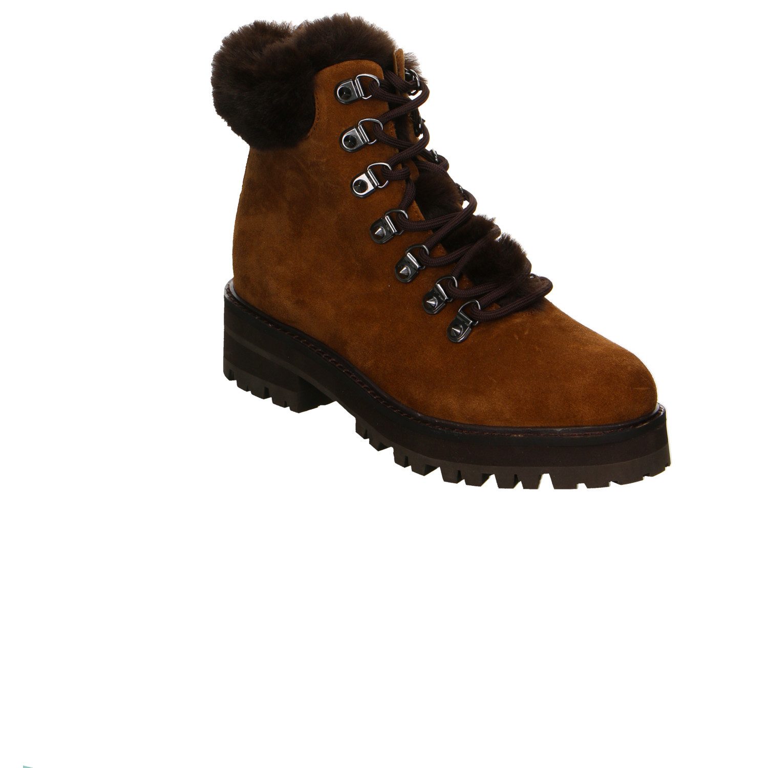 Guess Guess Velour Schnürstiefelette braun Stiefelette