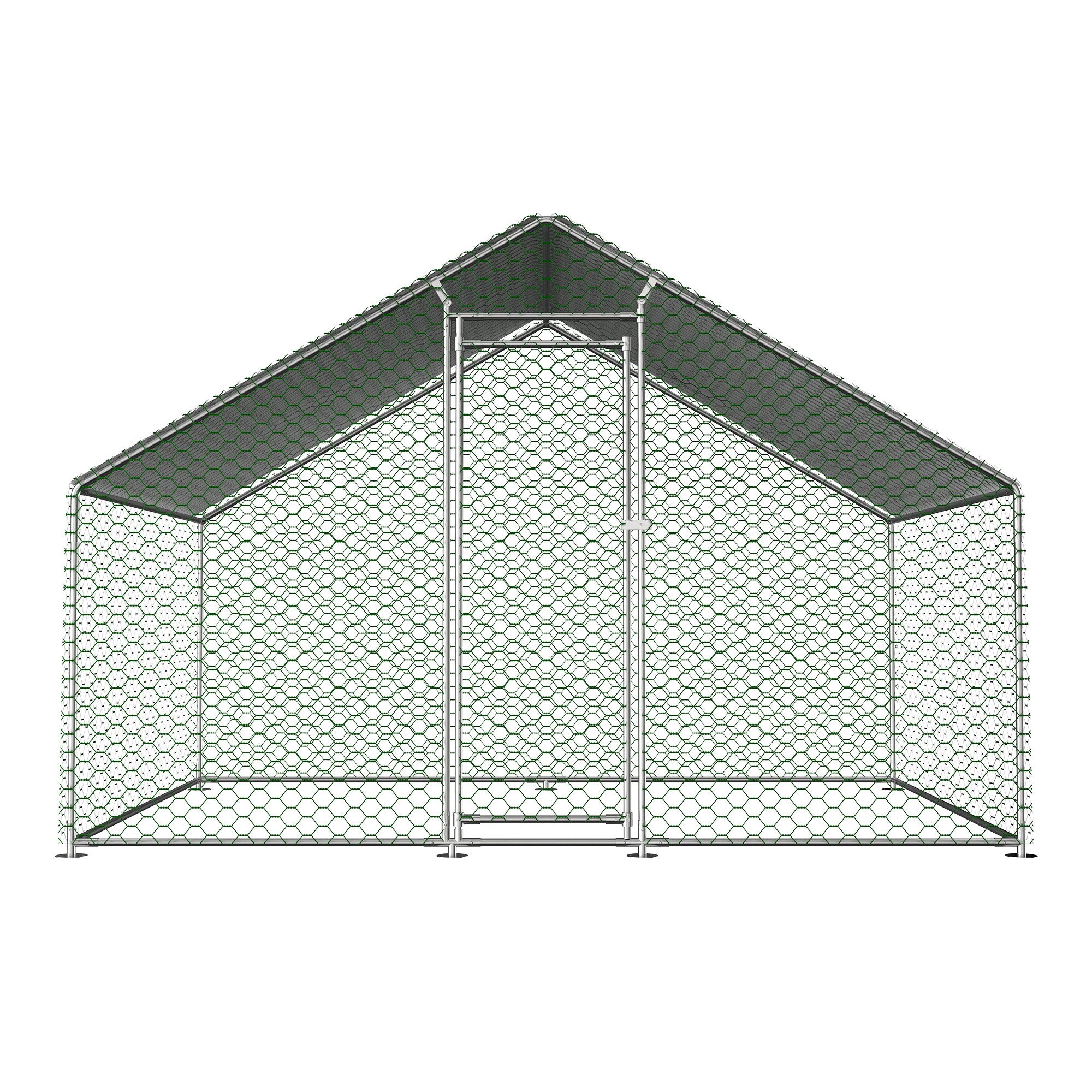 FLASMR Hühnerstall Hühnerstall mit Sicherheitsschloss und Wasserdichtes PE-Tuch