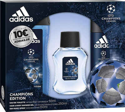 Adidas UEFA Champions League Victory Edition Eau de Toilette für Männer 100 ml + Deodorant Spray 150 ml + Duschgel 250 ml, Geschenkset Adidas UEFA Champions League Victory Edition Eau de Toilette für Männer 100 ml + Deodorant Spray 150 ml + Duschgel 250 ml, Geschenkset