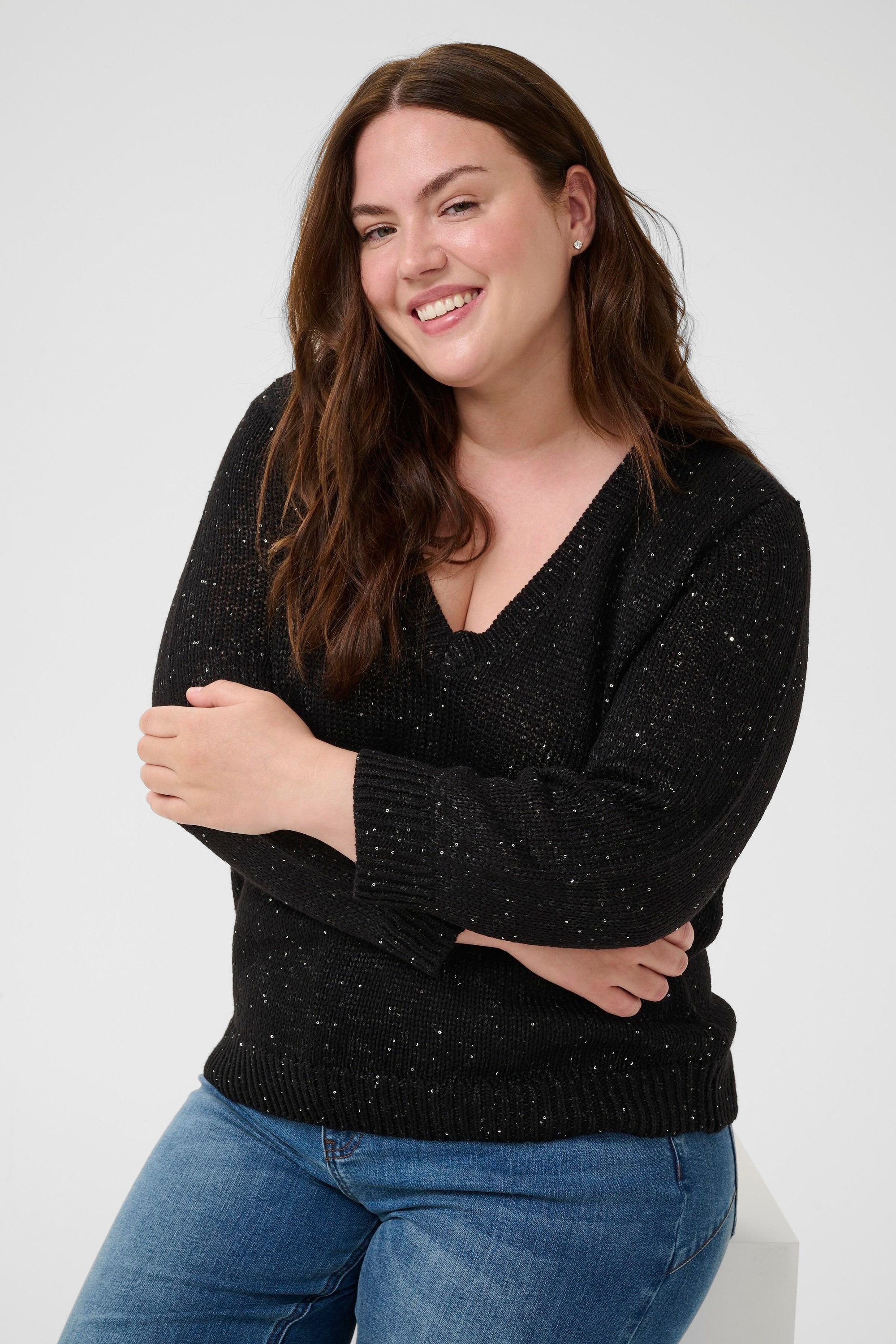 KAFFE Curve Strickpullover Strickpullover KCshiana Große Größen