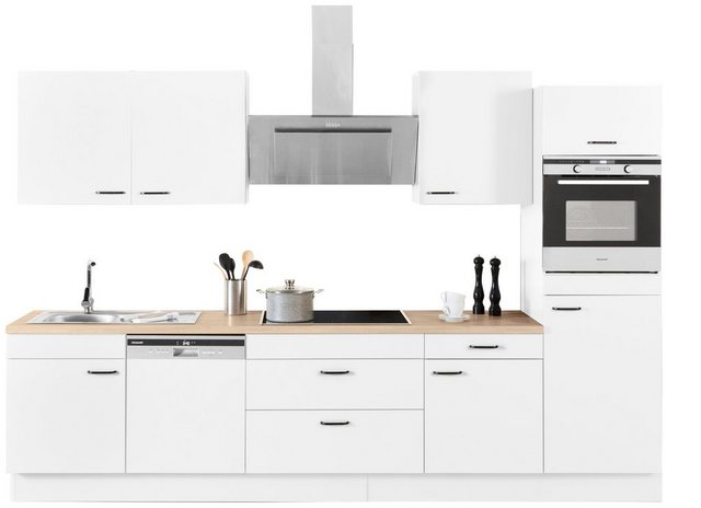 OPTIFIT Küchenzeile Elga, Premium Küche, Soft Close Funktion, großen Vollauszügen, Breite 330 cm  - Onlineshop Otto
