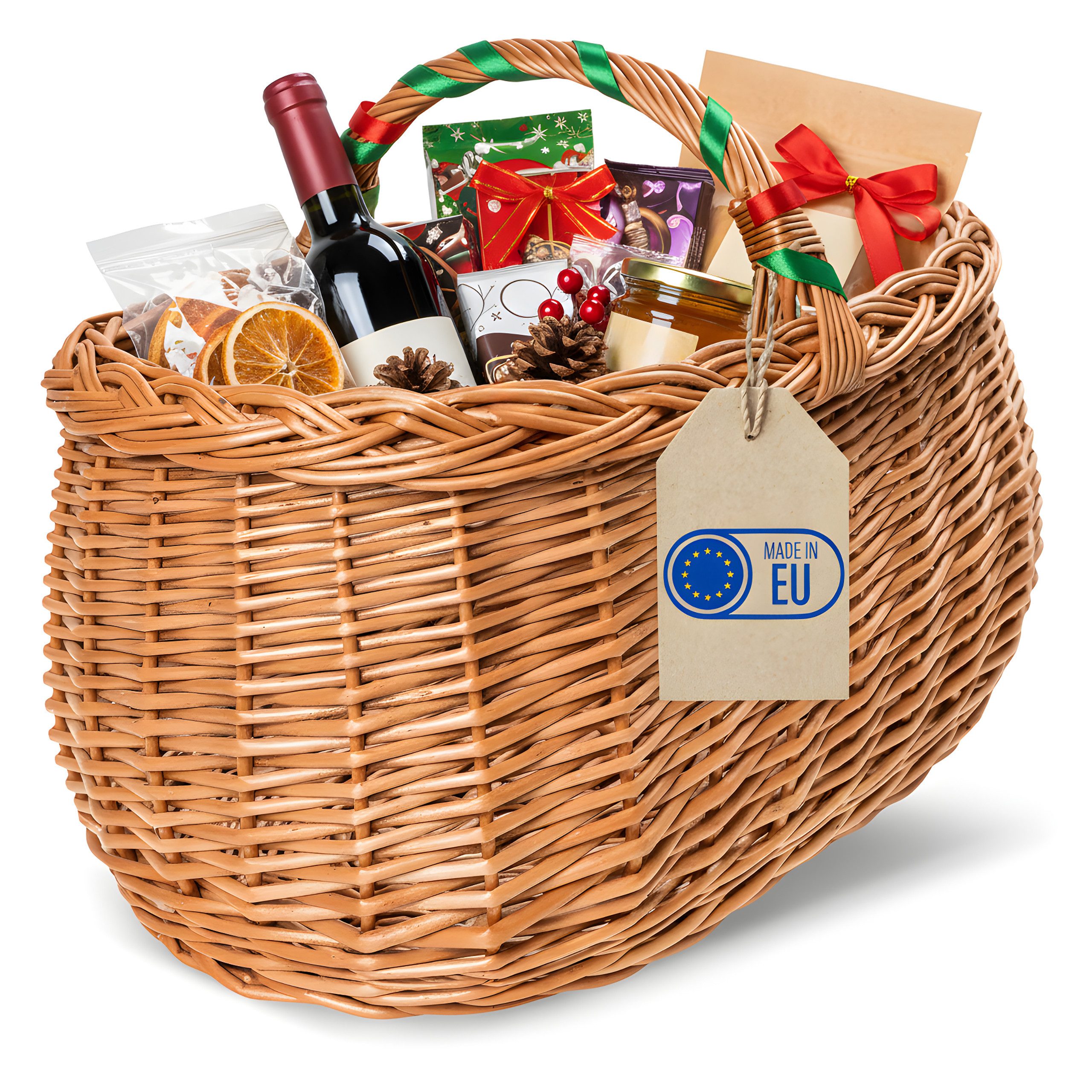 Creative Home Einkaufskorb Picknickkorb Weidenkorb mit Henkel Naturbraun Ha günstig online kaufen