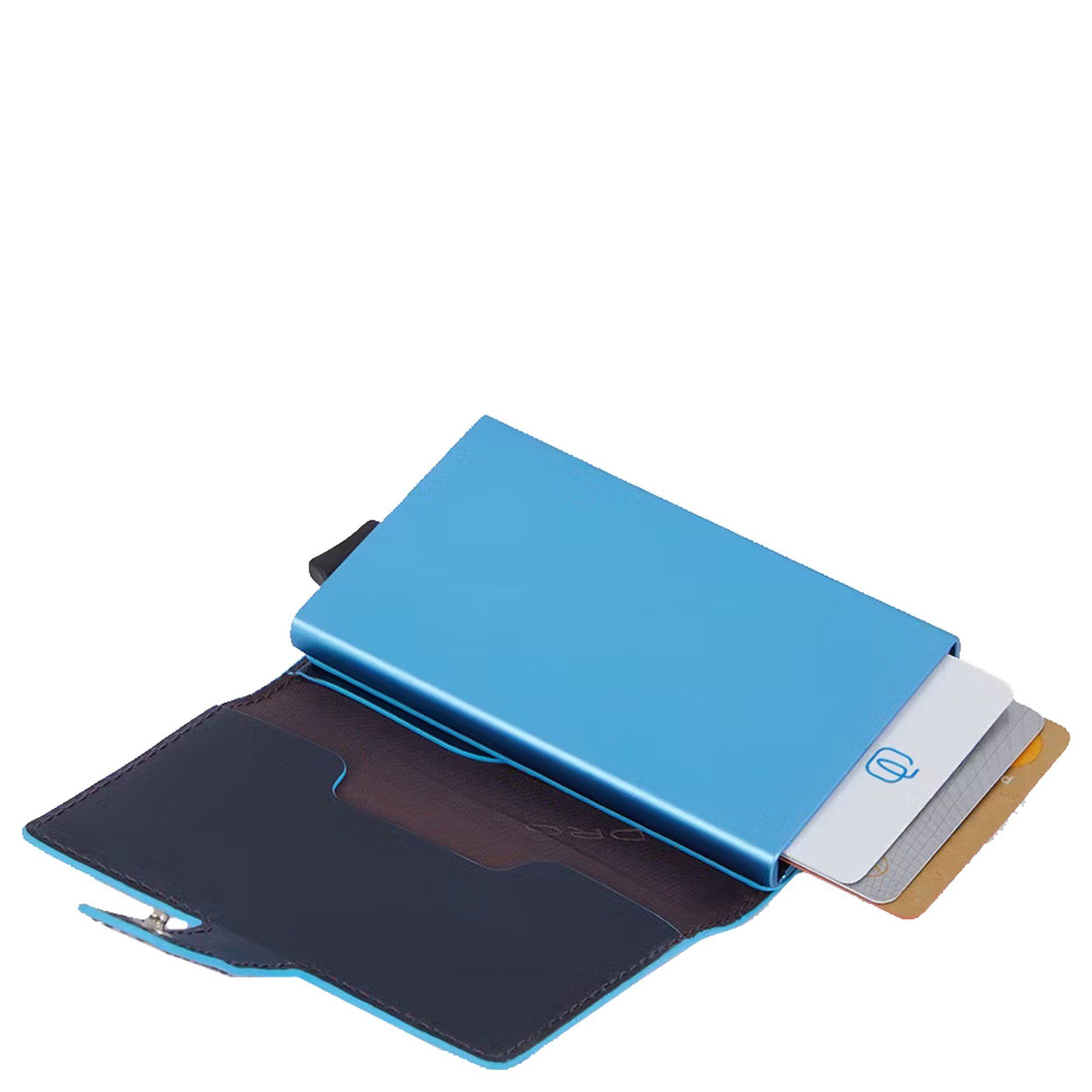 Kreditkartenetui Piquadro (1-tlg) RFID 10 cm Geldbörse Square - vibl 11cc Blue