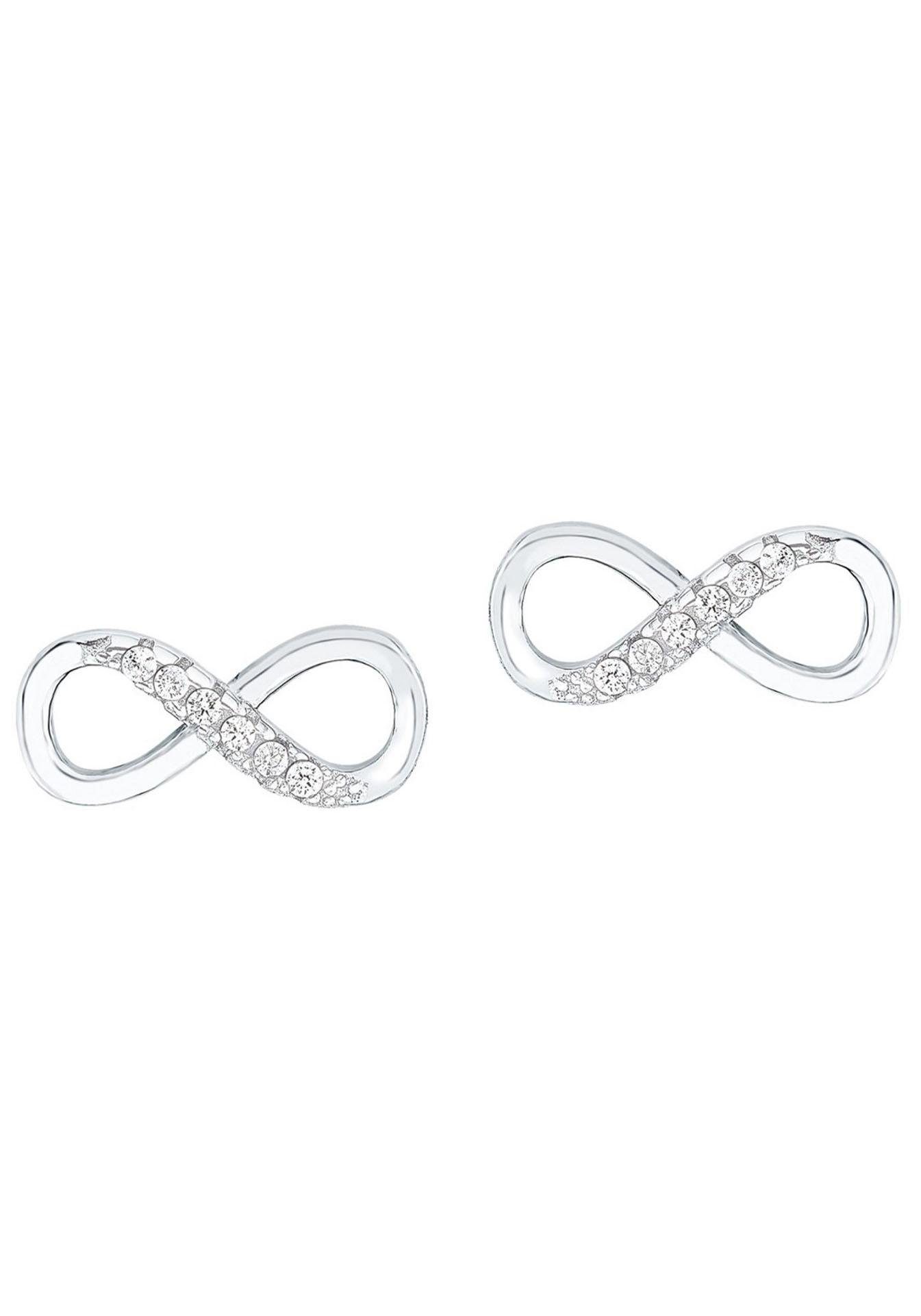 Infinity Ohrstecker  Ewigkeit Unendlichkeit  925 Silber Acht Damen Ohrringe Paar 