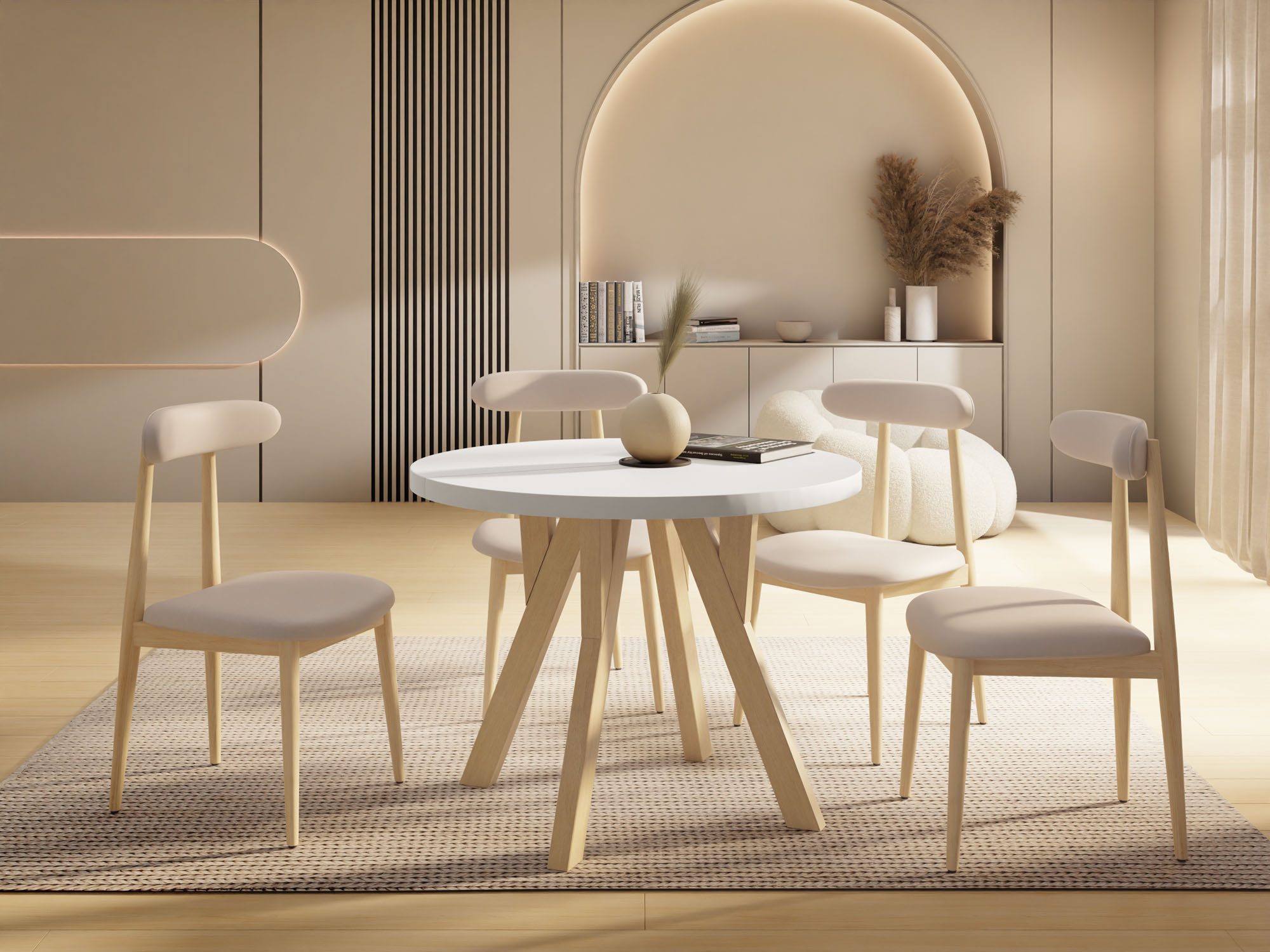 WFL GROUP Esstisch Avero (vier Größen – 80/90/100/100 cm, ausziehbar auf 16 günstig online kaufen