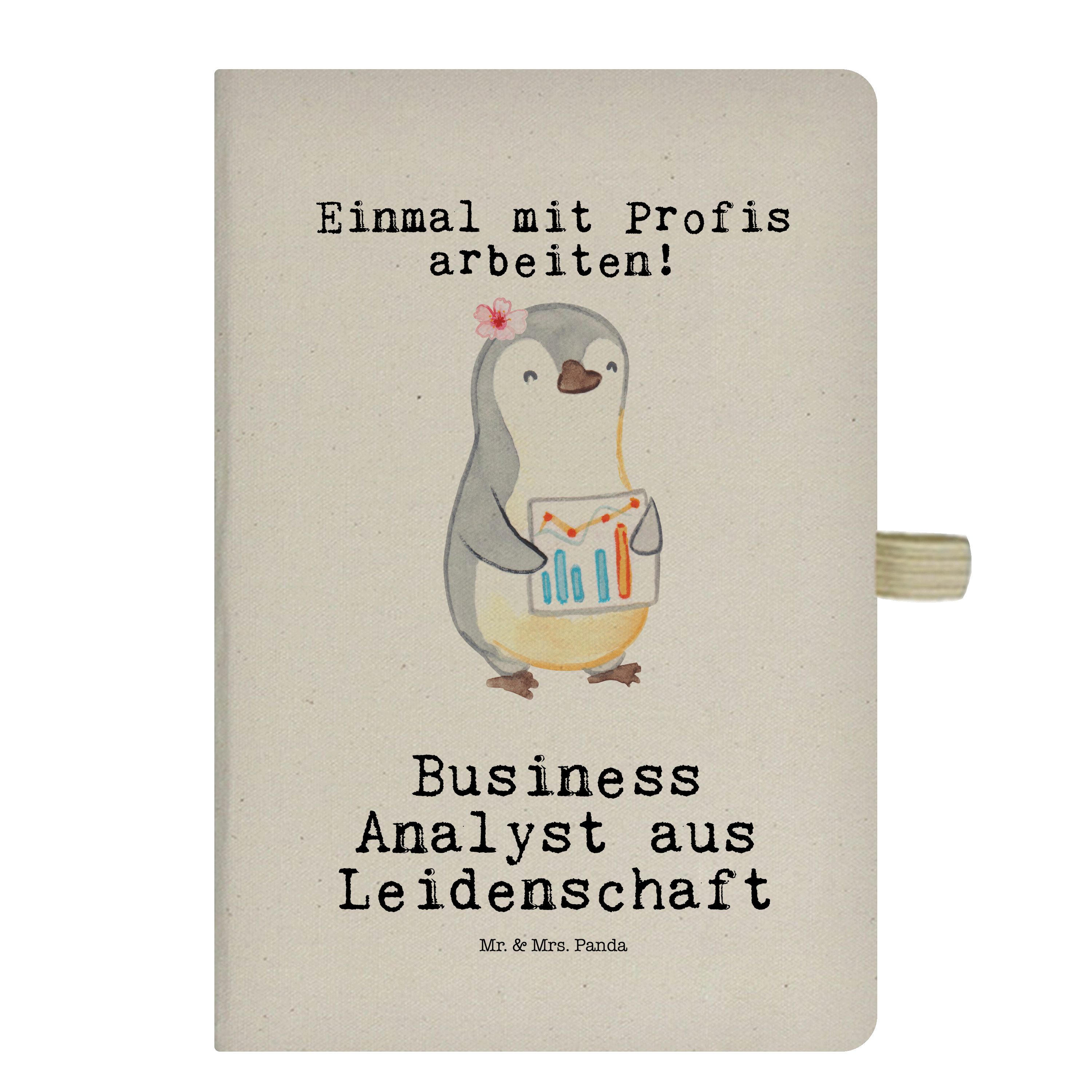 Mr. & Mrs. Panda Notizbuch Business Analyst Leidenschaft - Transparent - Geschenk, Notizen, Jour Mr. & Mrs. Panda, Hardcover