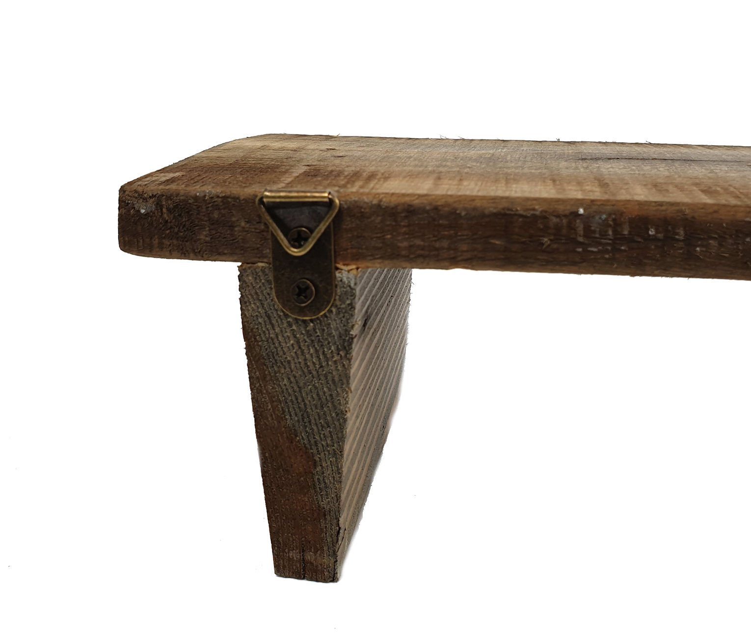 Spetebo Wandregal Wandregal 58 cm mit Beinen - aus altem Holz günstig online kaufen