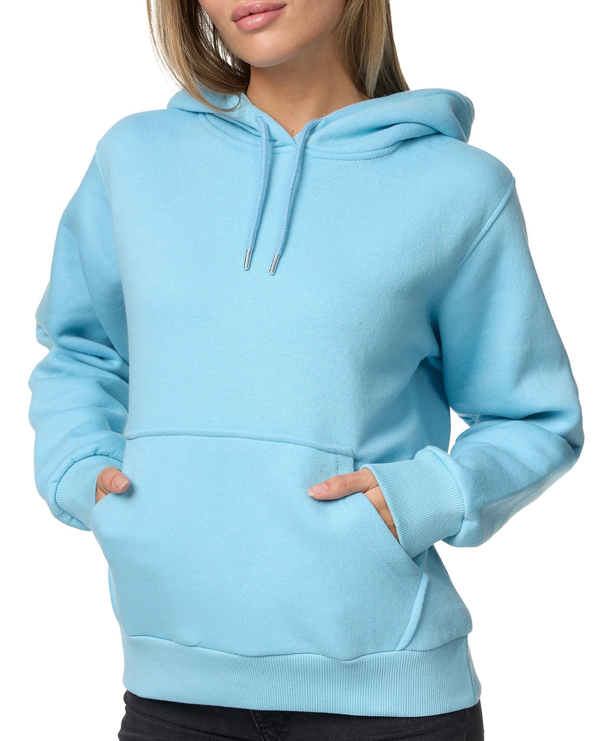 Smith & Solo Kapuzensweatshirt Hoodie Damen Kapuzenpullover (1-tlg) mit Kangurutasche, mit Kapuze – Bild 2 von 5
