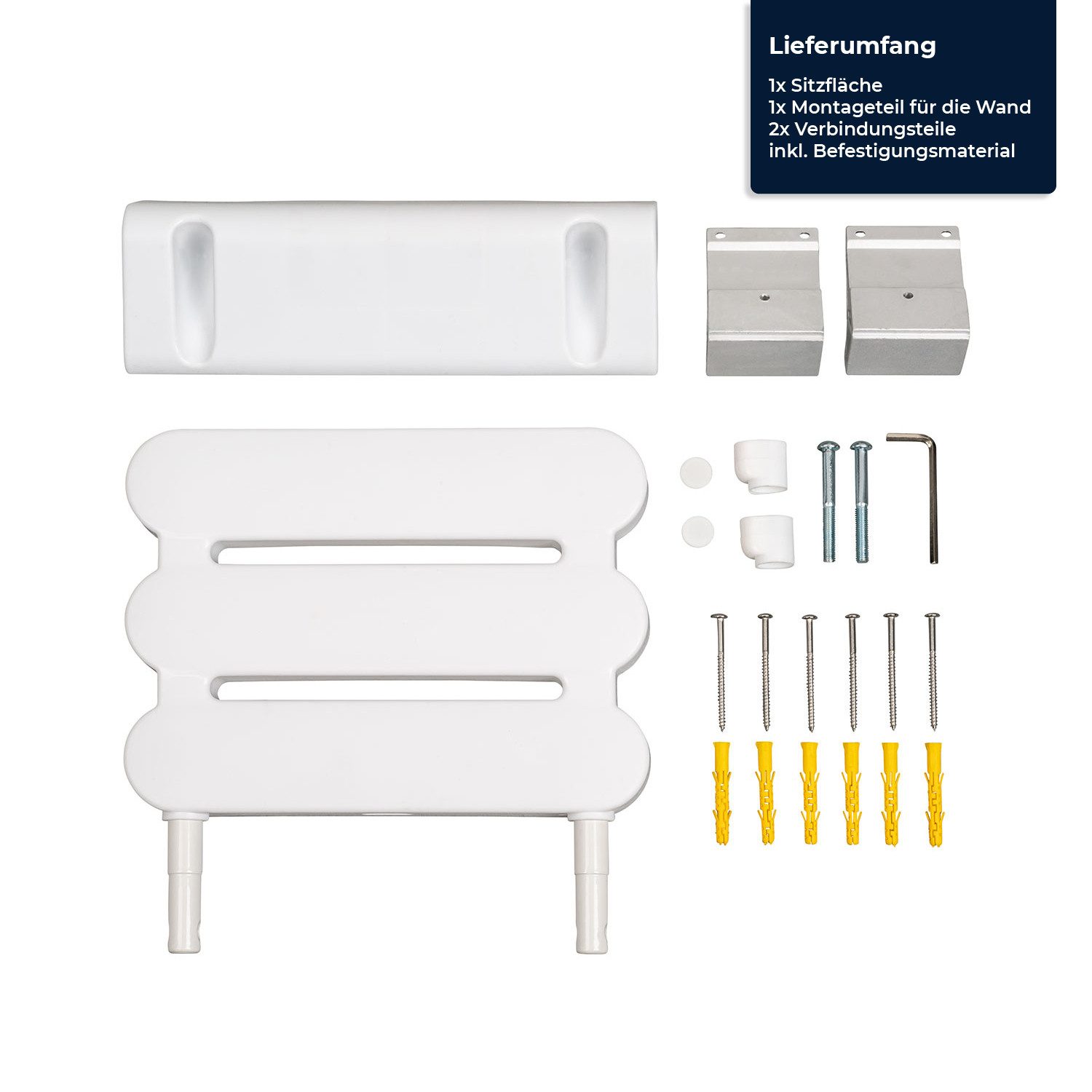 flexilife Duschklappsitz Duschklappsitz BASIC zur Wandmontage