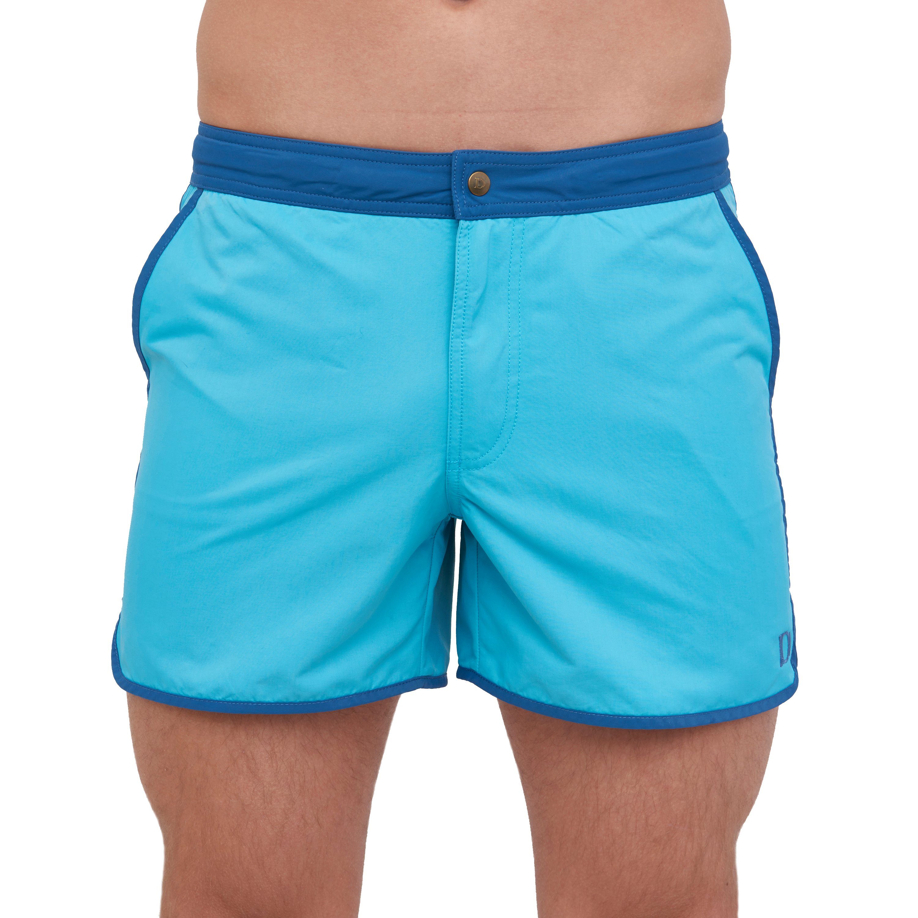 Alvor farblich Badehose Umrandung abgesetzter Bund (7-St) und DEBOCHADO Engelsblau basic