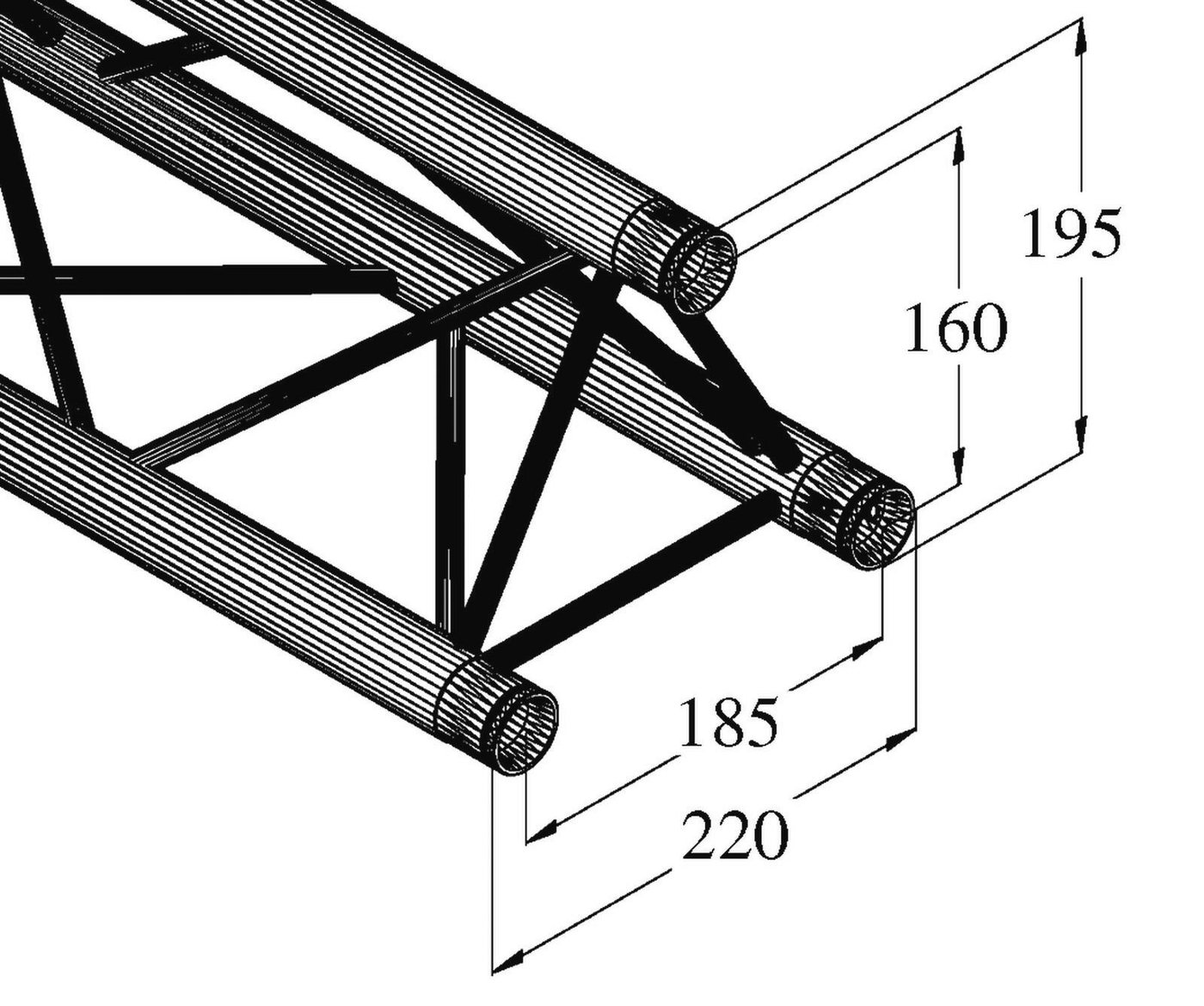 Thumbnail - Alutruss Rahmentraverse ALUTRUSS DECOLOCK DQ3-2000 3-Punkt-Traverse