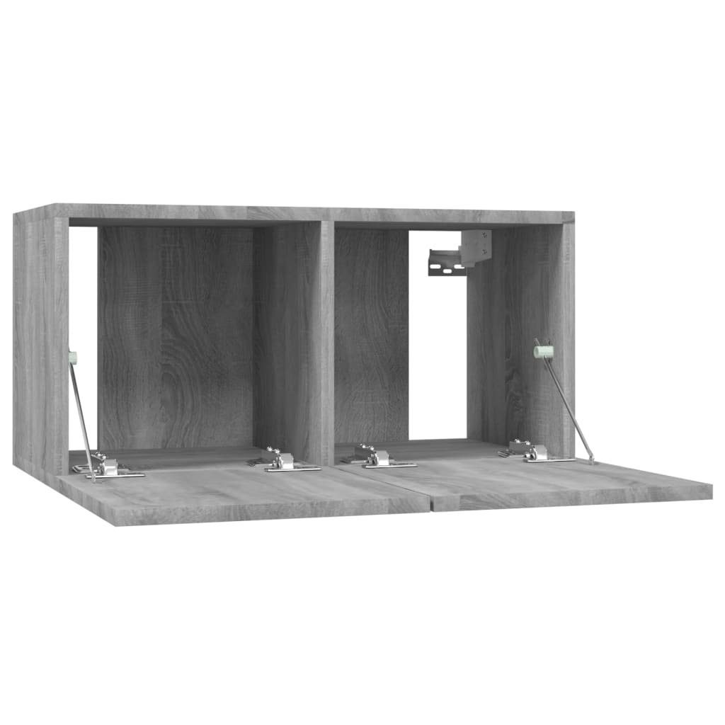 cm Grau vidaXL Holzwerkstoff Stk. Sonoma 4 (4-St) TV-Wandschränke 60x30x30 TV-Schrank