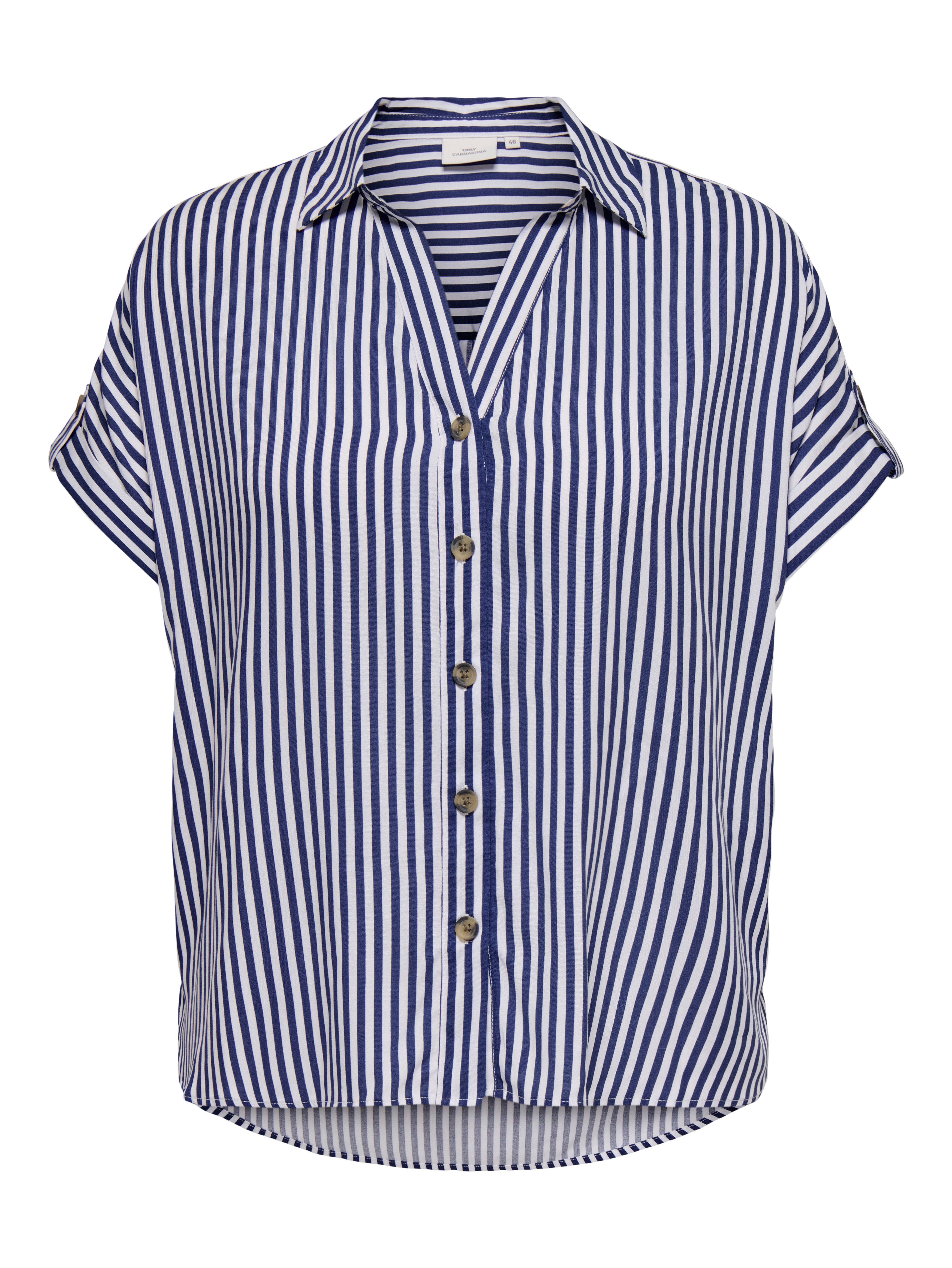 ONLY CARMAKOMA Kurzarmbluse CARYASMIN SHIRT S/S WVN NOOS