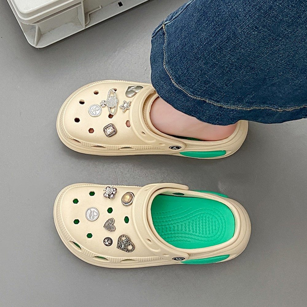 HUSK'SWARE Clog (Lässiger, lockerer Stil, EVA abriebfeste Sohle) Bequemer Stoff, hautfreundliches Innenfutter