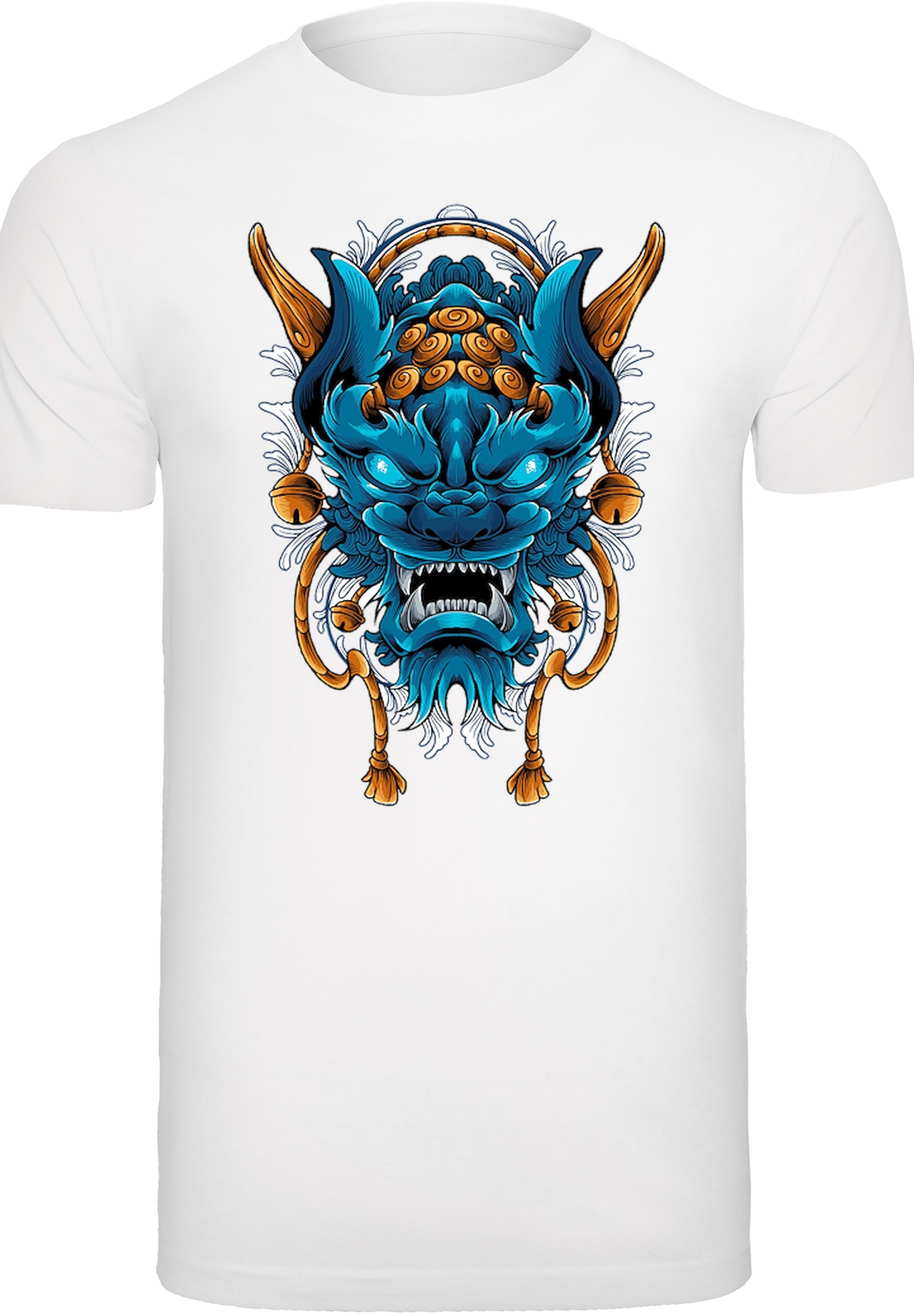 Dragon T-Shirt Print F4NT4STIC weiß