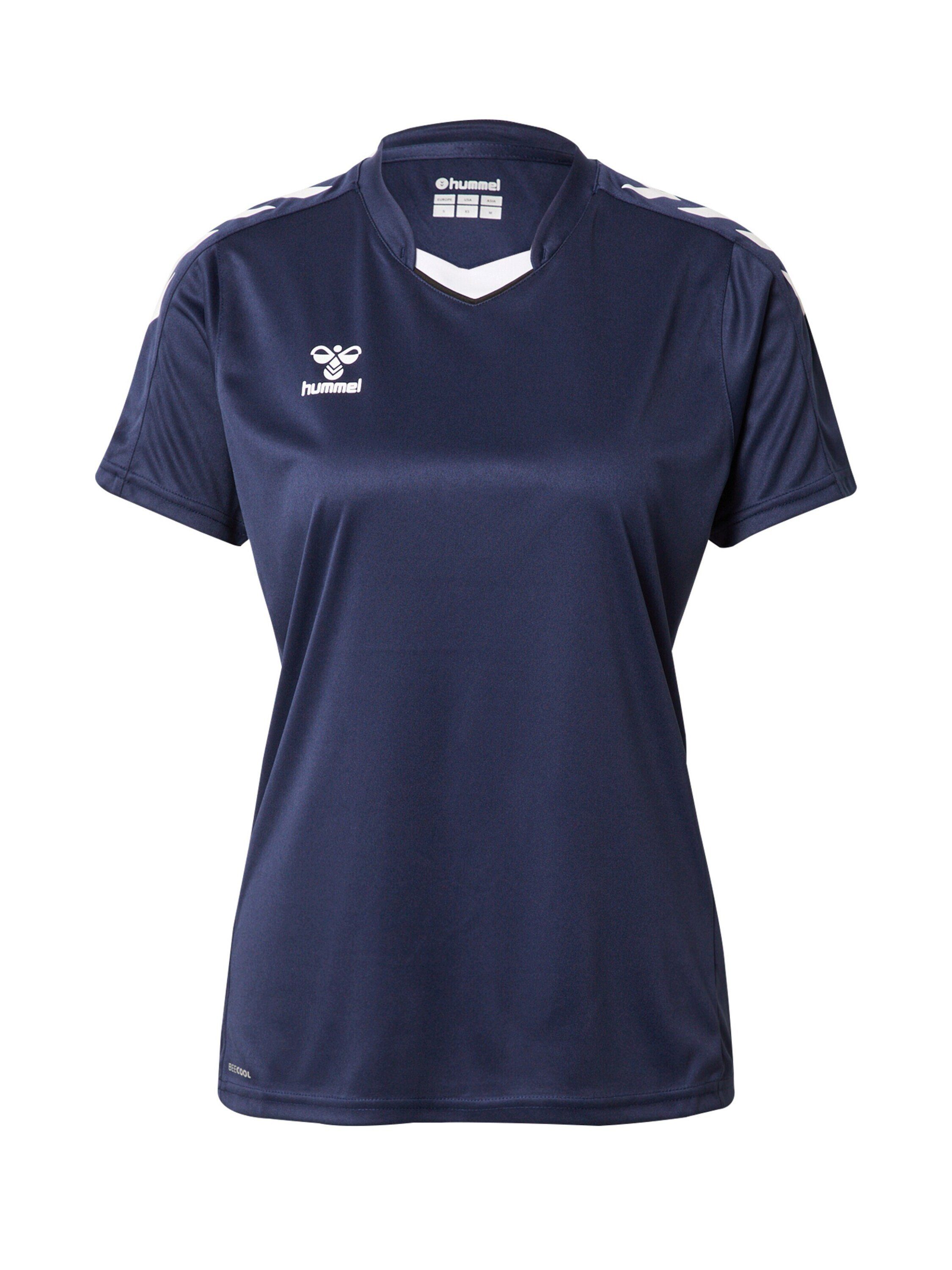 Seitenstreifen, hummel Plain/ohne Detail Details, Blau T-Shirt (1-tlg) Weiteres