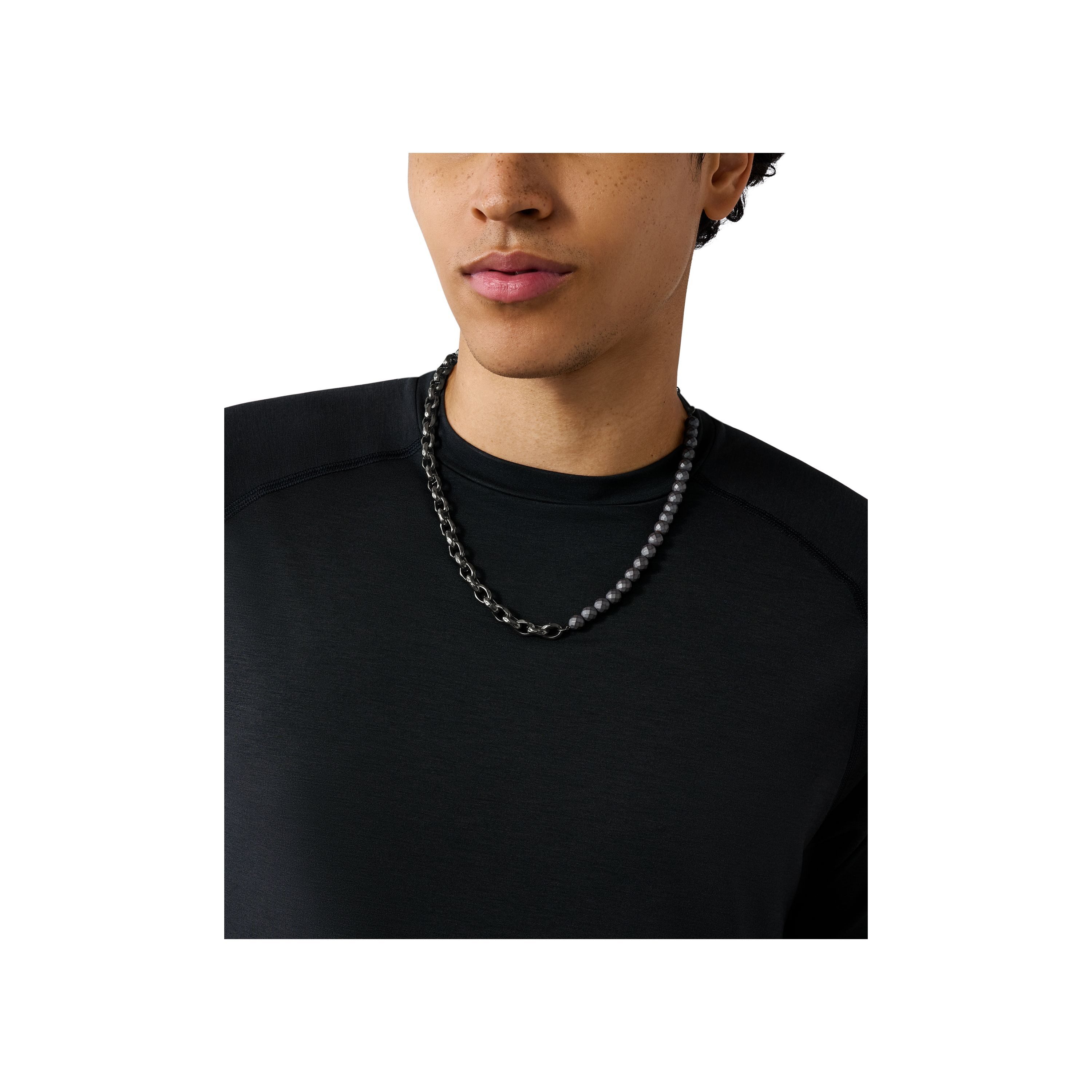 ARMANI EXCHANGE Kette ohne Anhänger Schmuck Geschenk Edelstahl, mit Hämatit