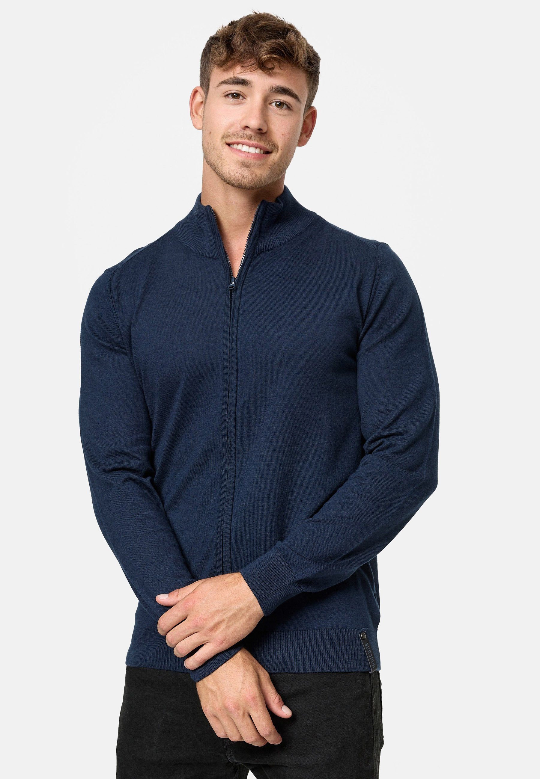 Indicode Strickjacke Herren Lau Herrenstrickjacke