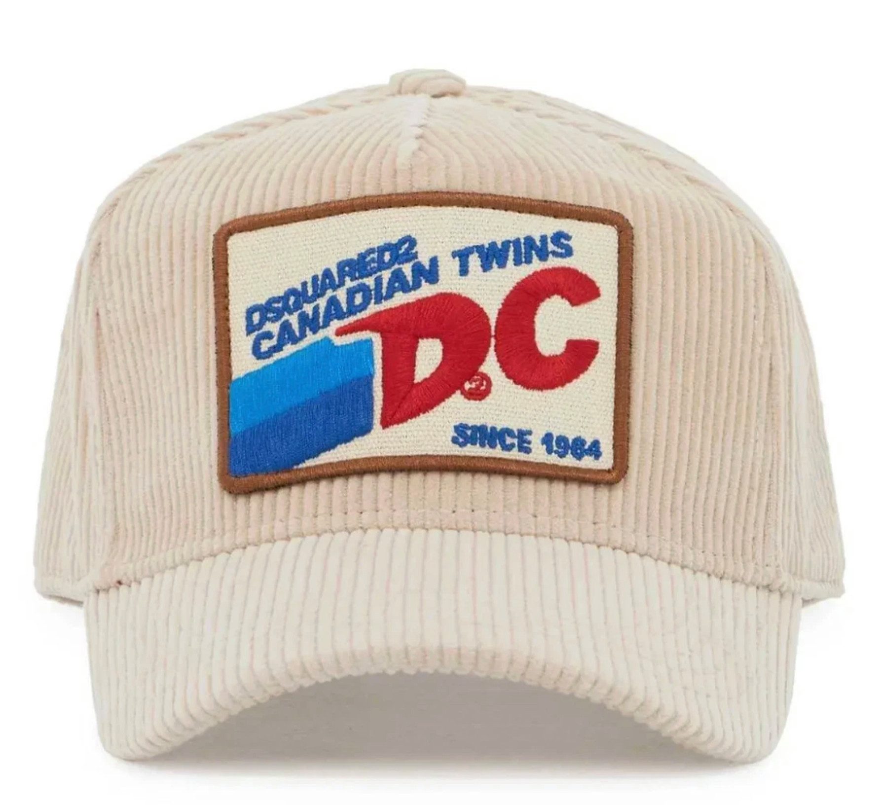 Dsquared2 Baseball Cap DC Retro Corduroy Basecap Cap Mütze Basebalkappe Unisex Hochwertige Cordstruktur mit markanter Haptik