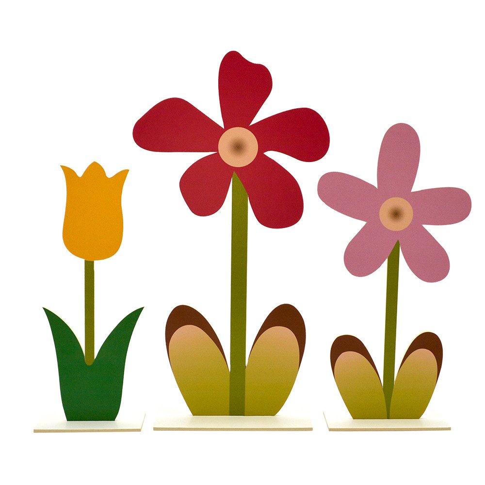 Kunstpflanze 3er Set Deko Blumen - Florale Dekoration - Verschiedene Ausführungen