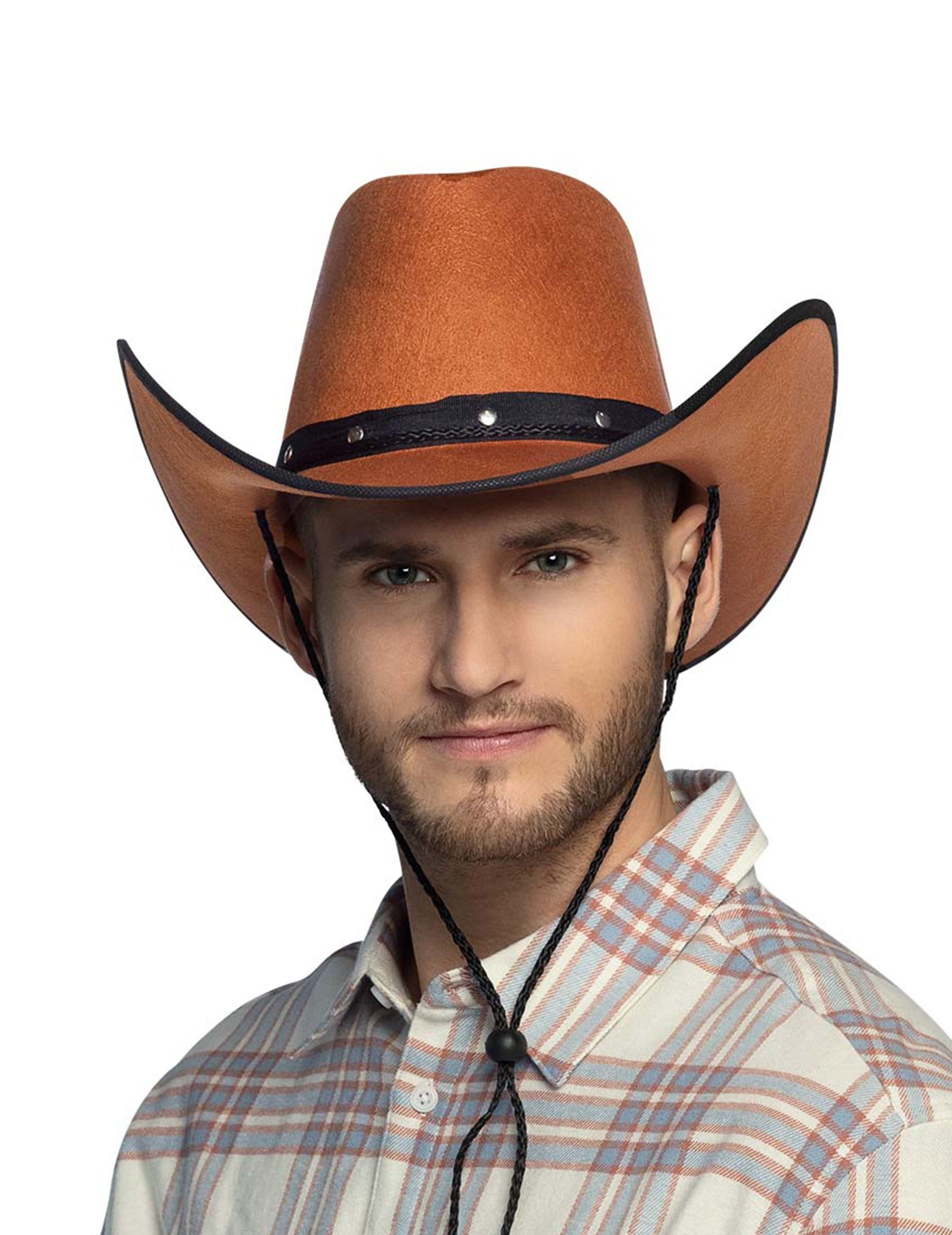 Boland Kostüm Cowboy-Hut Herrenhut braun-schwarz