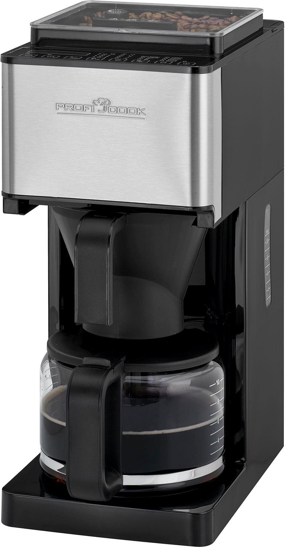 ProfiCook Kaffeemaschine mit Mahlwerk PC-KA 1138, 1,25l Kaffeekanne,  Papierfilter 1x4 online kaufen | OTTO