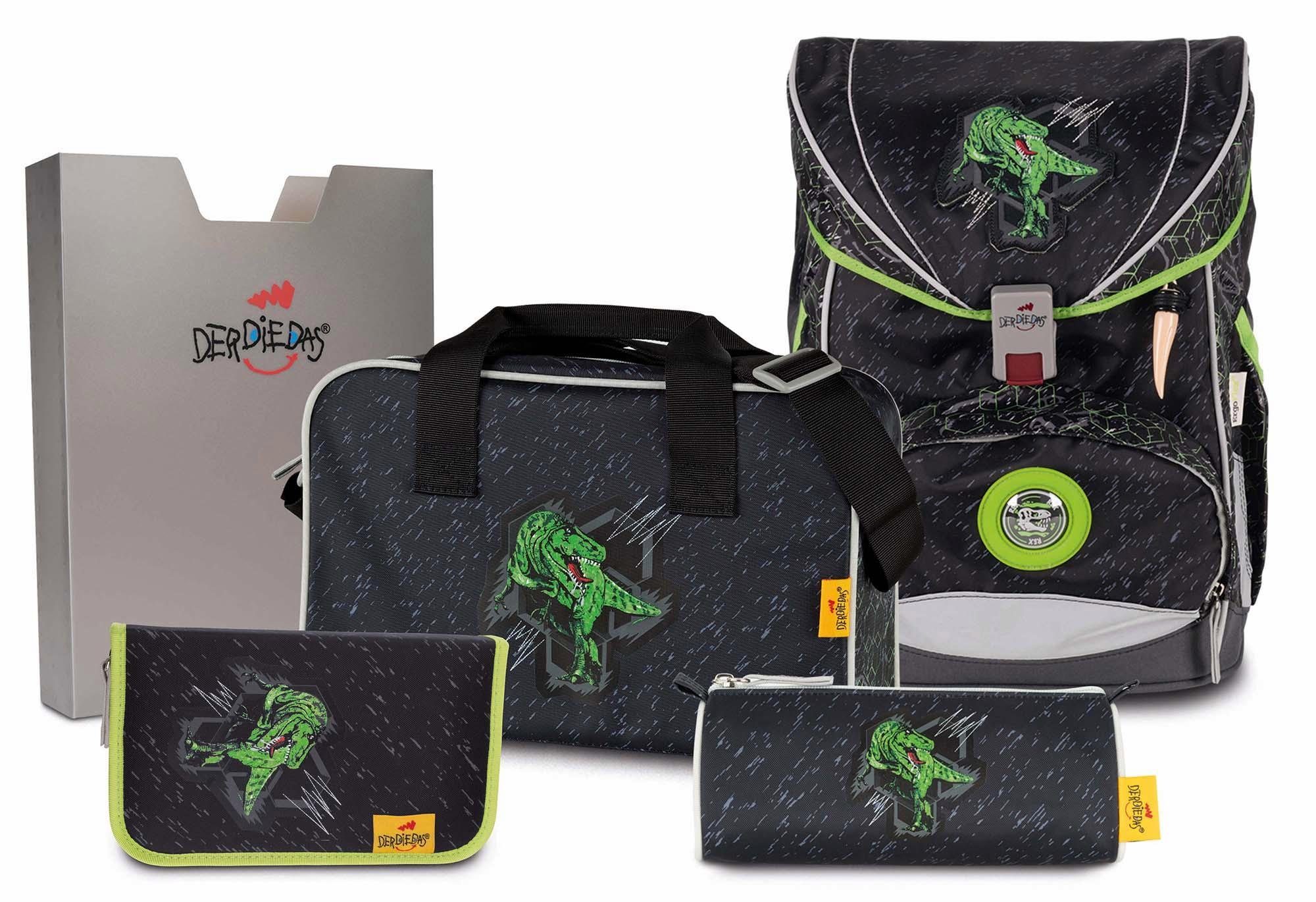 DerDieDas Schulrucksack Set (5-tlg.), »ErgoFlex Superlight - Rex ...