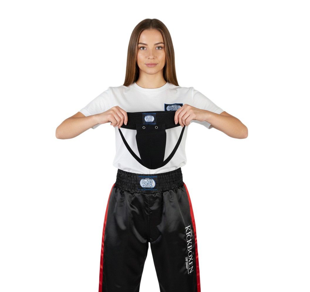 BAY-Sports Tiefschutz Soft Komfort Damen Tiefschützer Suspensorium Frauen Mädchen schwarz (Stück), XS - XL, Besonderer Tragekomfort, Waschmaschinenfest