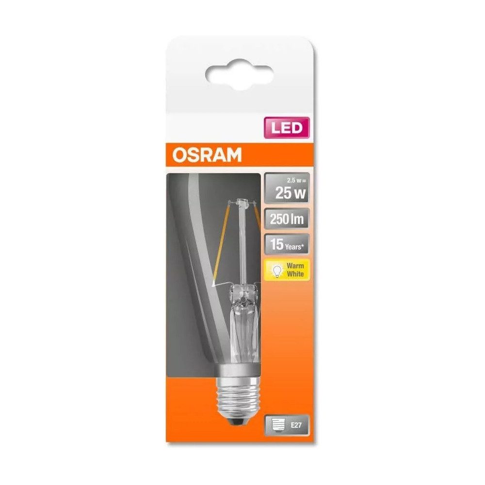 Osram LED-Leuchtmittel [4ER] LED Retrofit Lampe Leuchtmittel, E27, 4 St., Warmweiß, Energiesparend, Glühfaden Schraubsockel