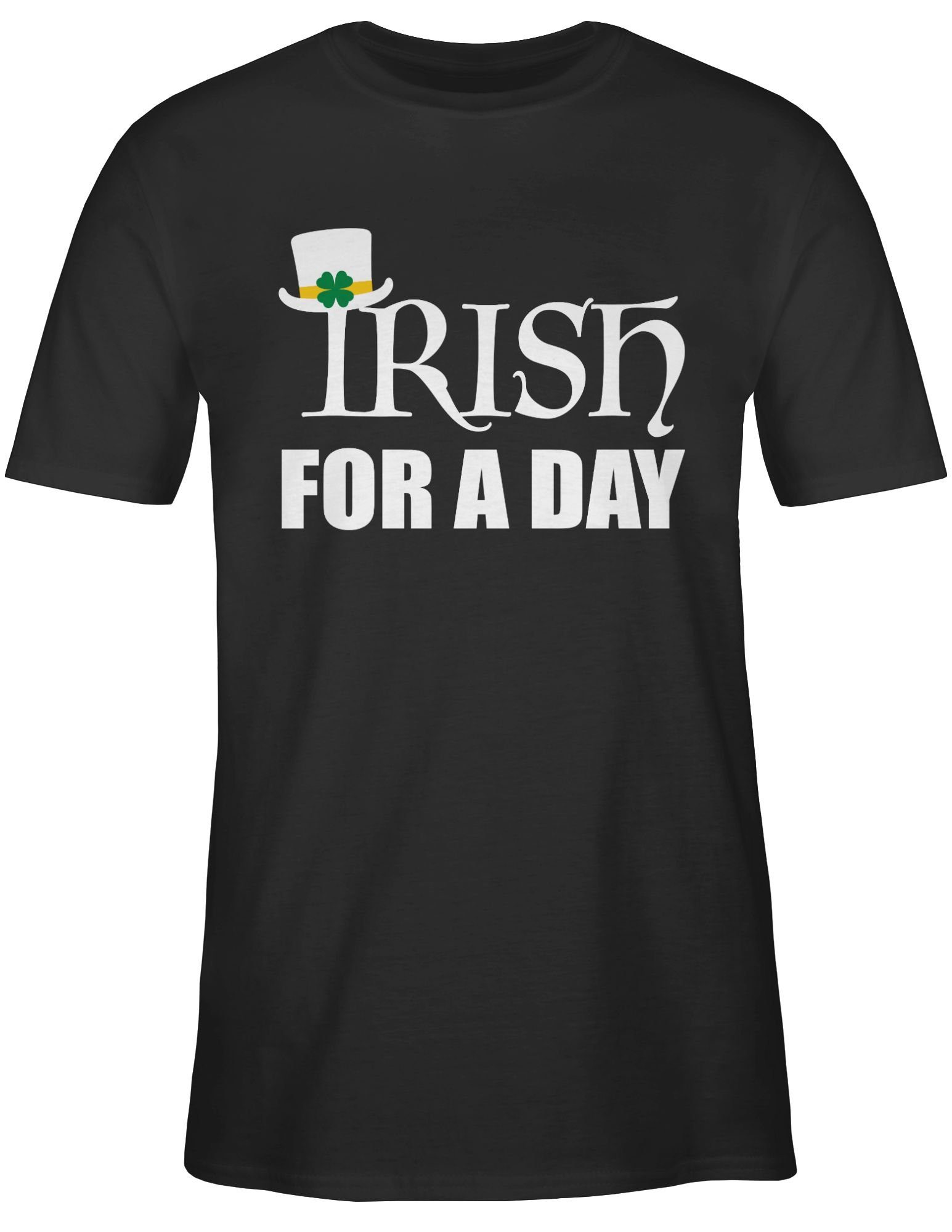Schriftzug Irish 2 T-Shirt Patricks for a day Schwarz Day Shirtracer St.