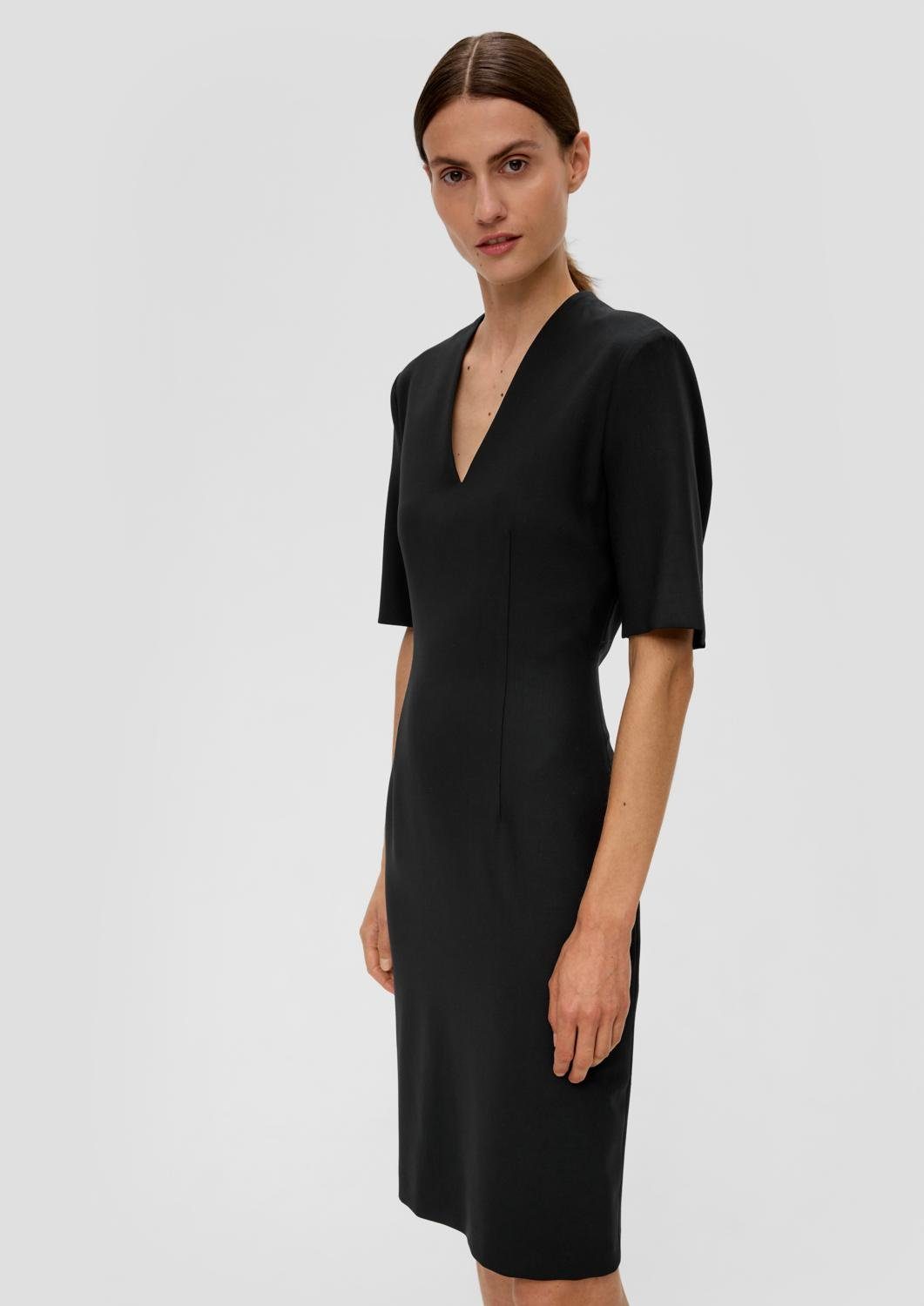 s.Oliver BLACK LABEL Sommerkleid Kleid, GREY/BLACK