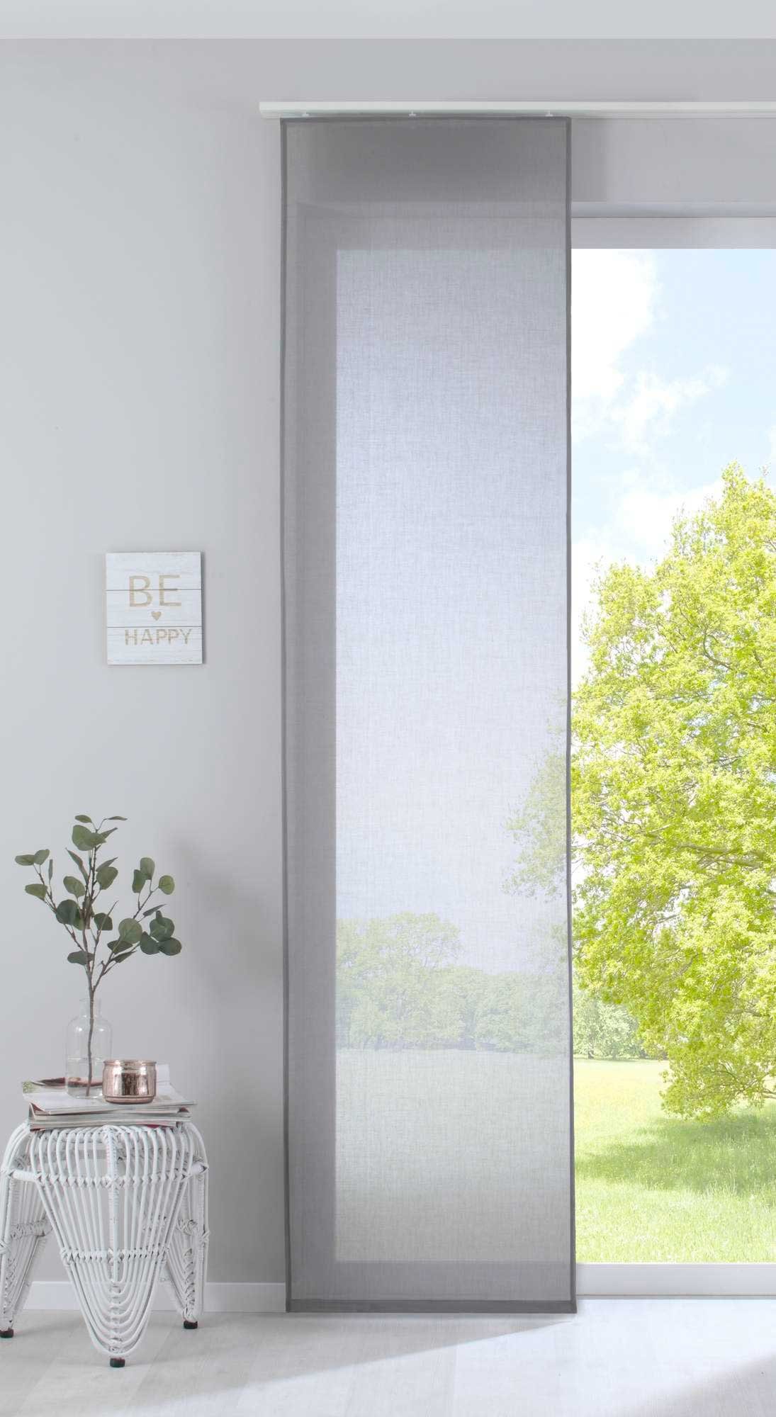 Gardinenbox Schiebegardine, Paneelwagen (1 St), halbtransparent, günstig online kaufen