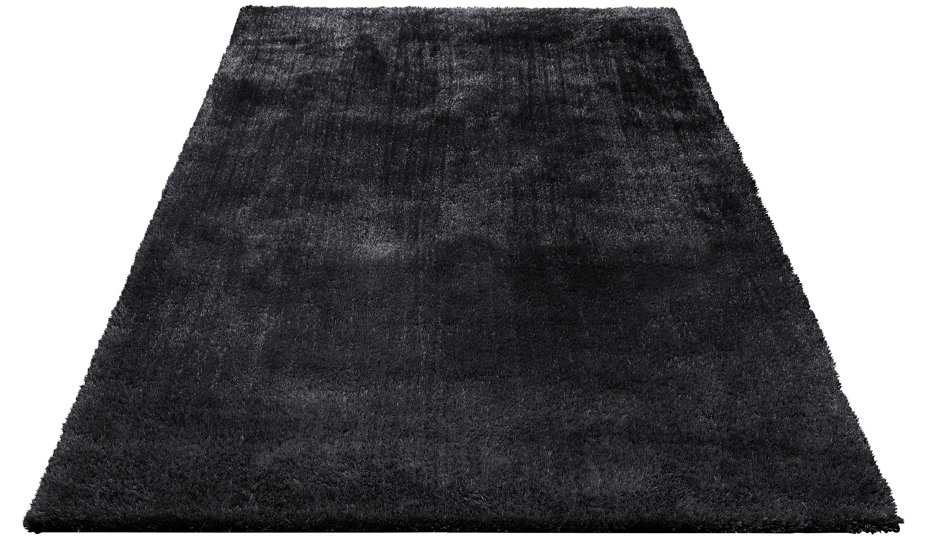 Hochflor-Teppich »Dana«, Bruno Banani, rechteckig, Höhe: 30 mm, Uni-Farben,  besonders flauschig durch Microfaser, pflegeleicht
