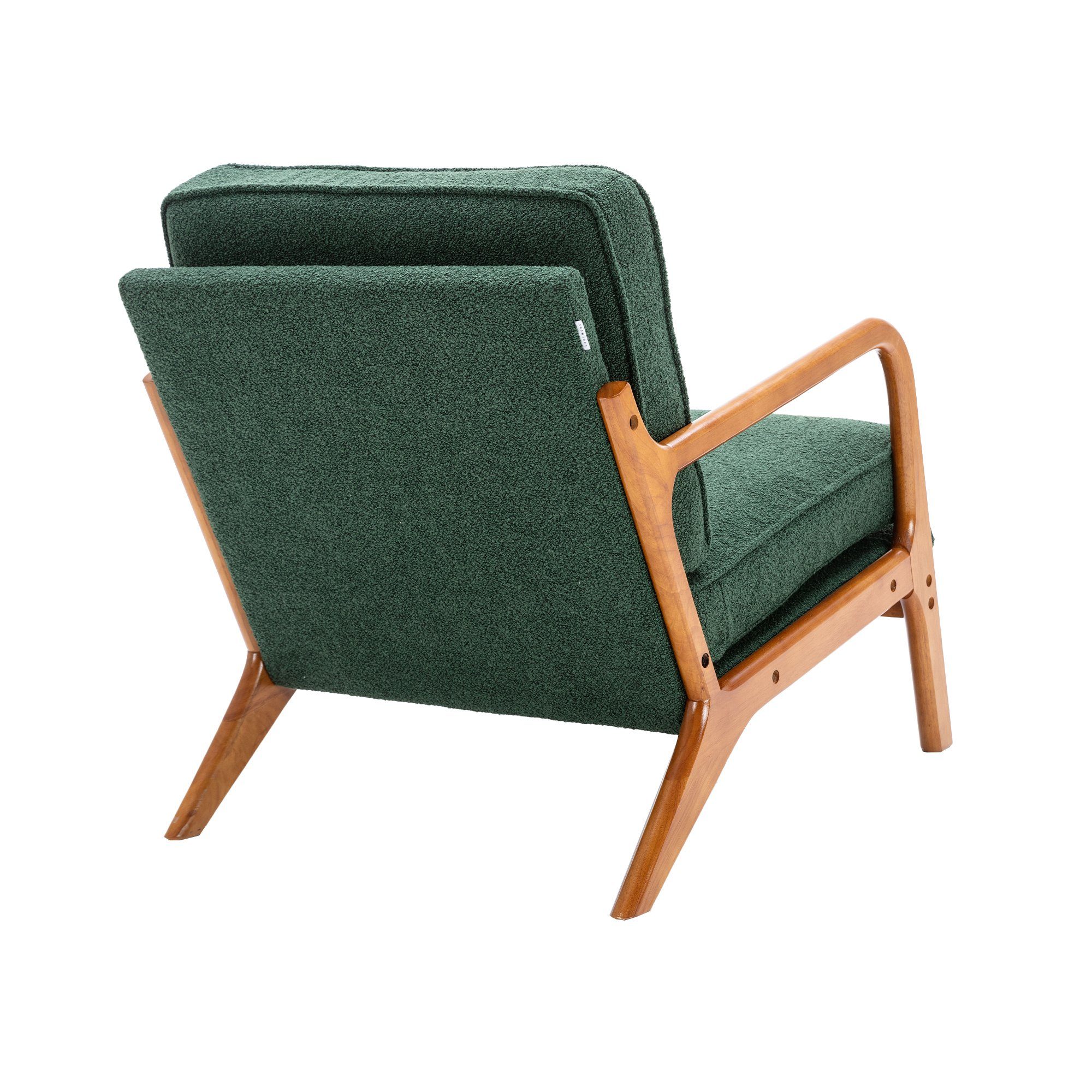 aus Gummiholz), PU Freizeitstuhl Sessel grün Relaxsessel Polsterstuhl WISHDOR Kunstleder Sessel stoff (Stuhlbein besteht Loungesessel