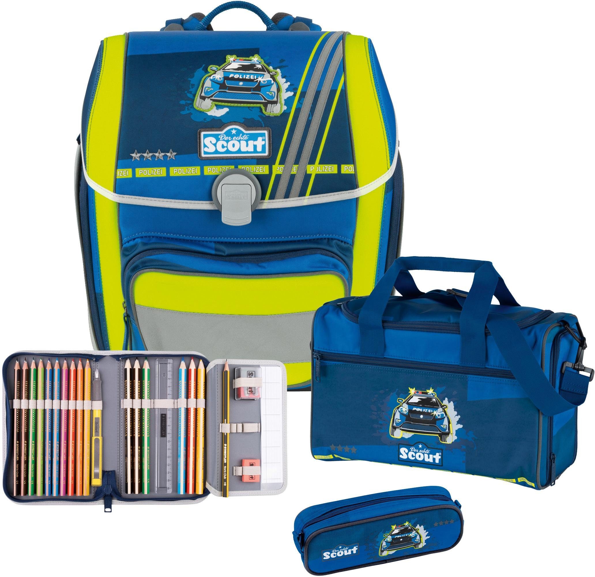 Scout Schulranzen Set (4-tlg.) , »Genius, Polizei« | OTTO