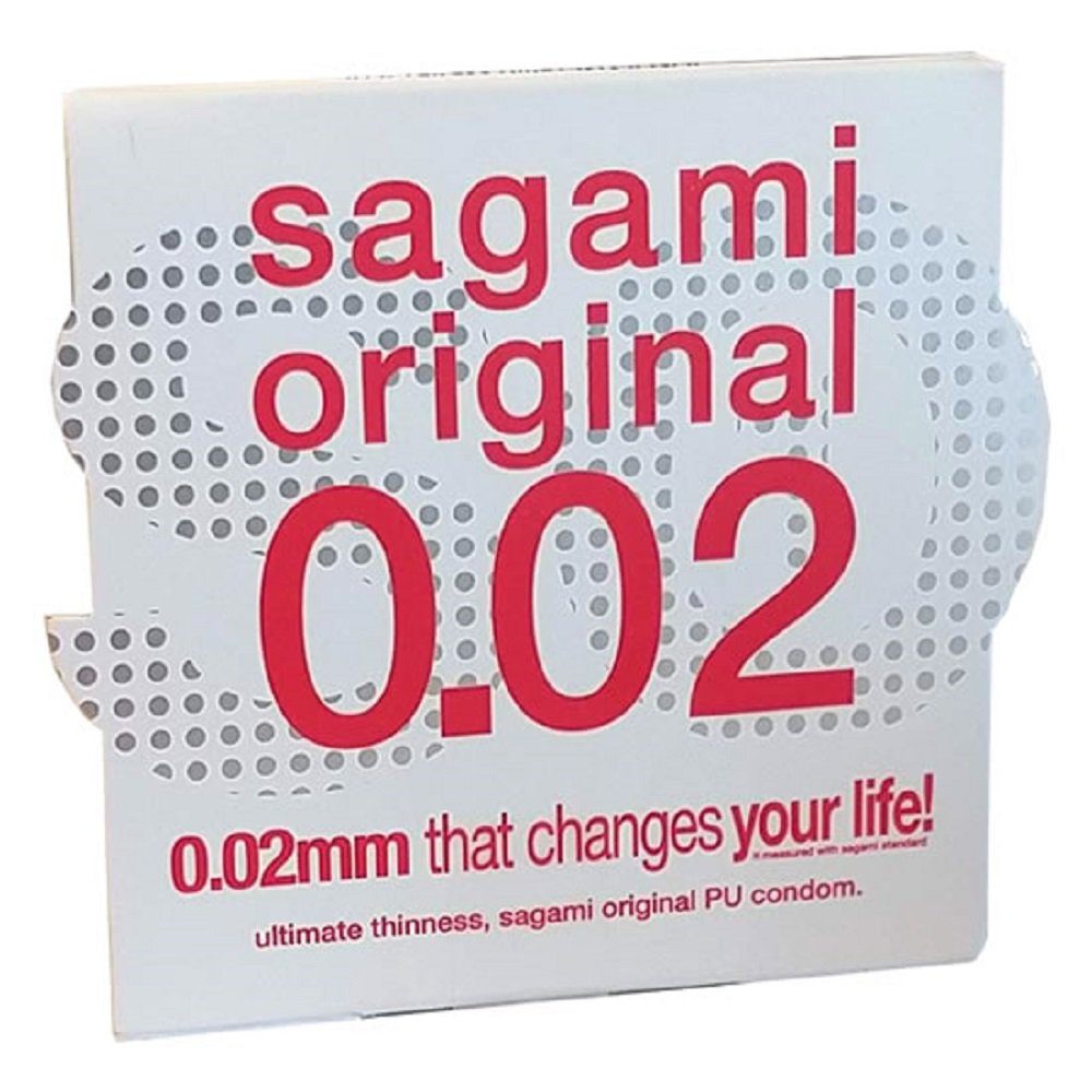 Kondom geeignet, japanisches 1 Probierpackung Latex-Allergiker St., latexfreies für Kondom, Kondome mit, 0.02 - Original ultradünnes Sagami