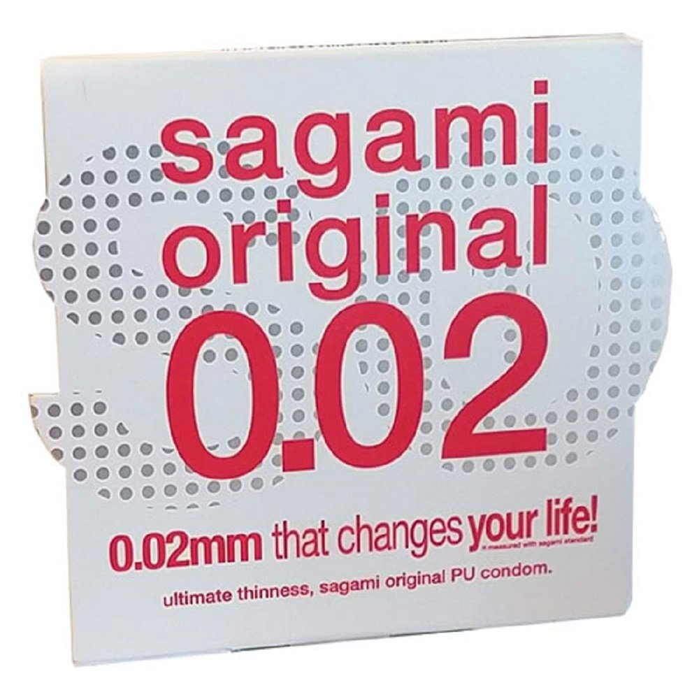 Sagami Презервативы Original 0.02 - für Latex-Всеrgiker geeignet, Probierpackung mit, 1 St., latexfreies Kondom, ultradünnes japanisches Kondom