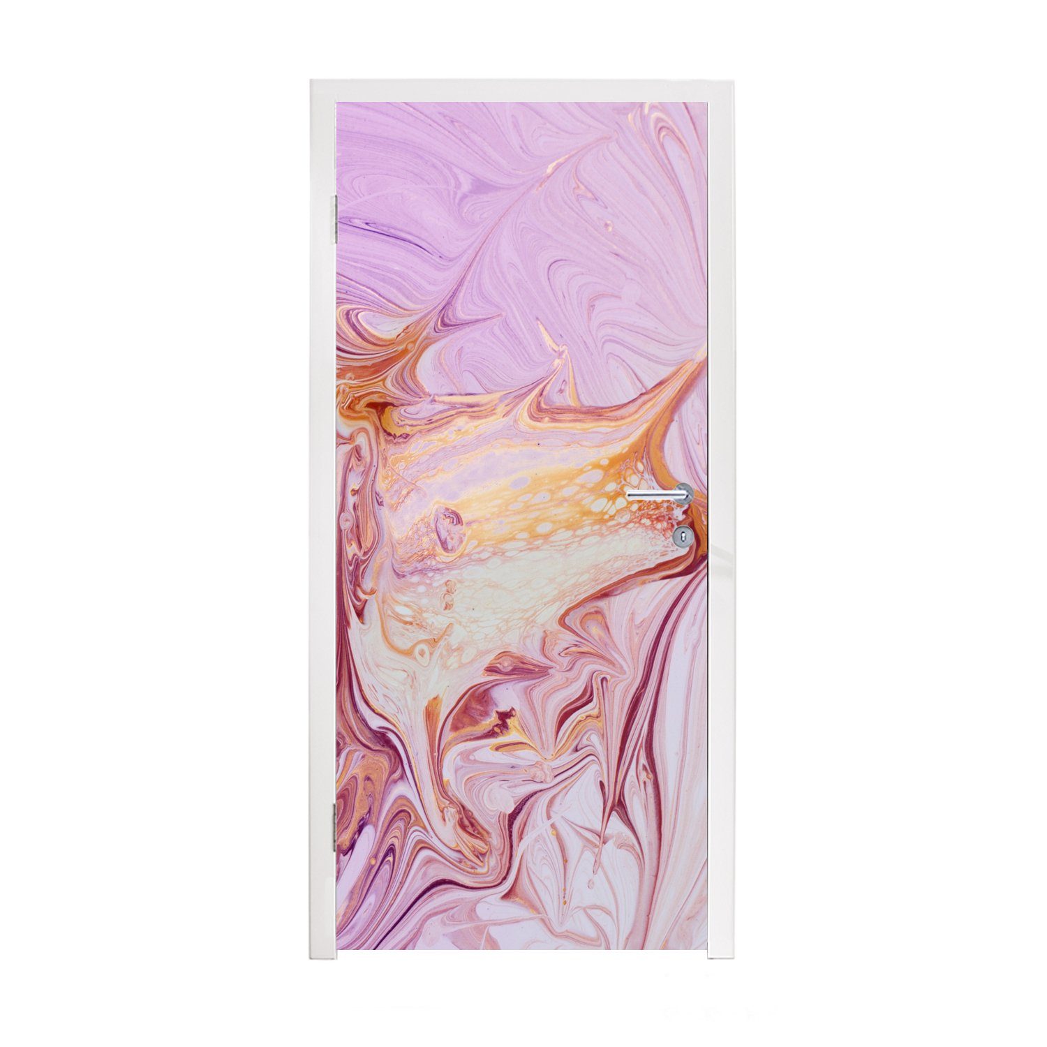 MuchoWow Türtapete Marmor - Farbe - Abstrakt, Matt, bedruckt, (1 St), Fototapete für Tür, Türaufkleber, 75x205 cm | Türtapeten