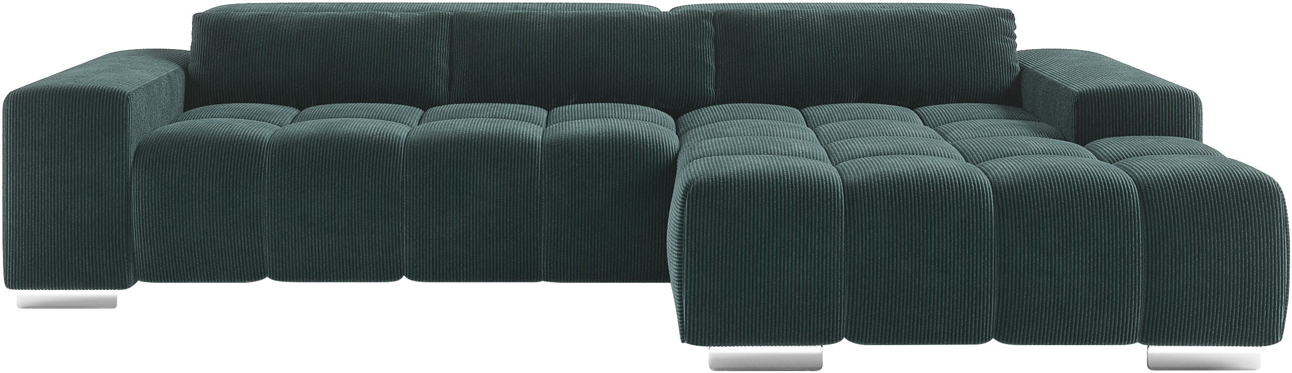 COTTA Ecksofa Orion L-Form, mit 2x Kopfteilverstellung & 3 Nierenkissen