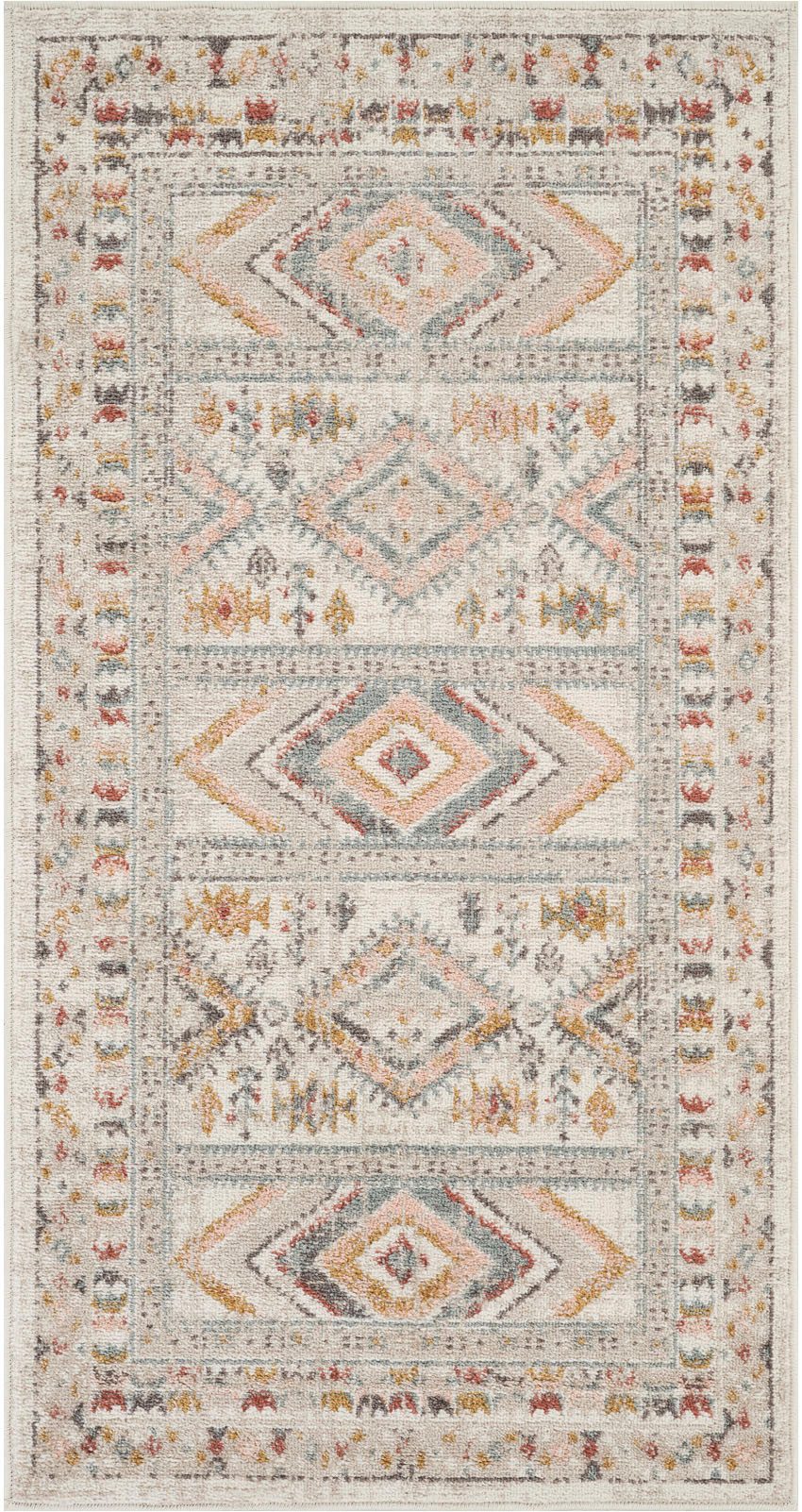 Livabliss Teppich JAIPUR, rechteckig, Höhe: 13 mm, Orient-Optik, Vintage Design, Boho Stil, Kurzflor, Wohnzimmer