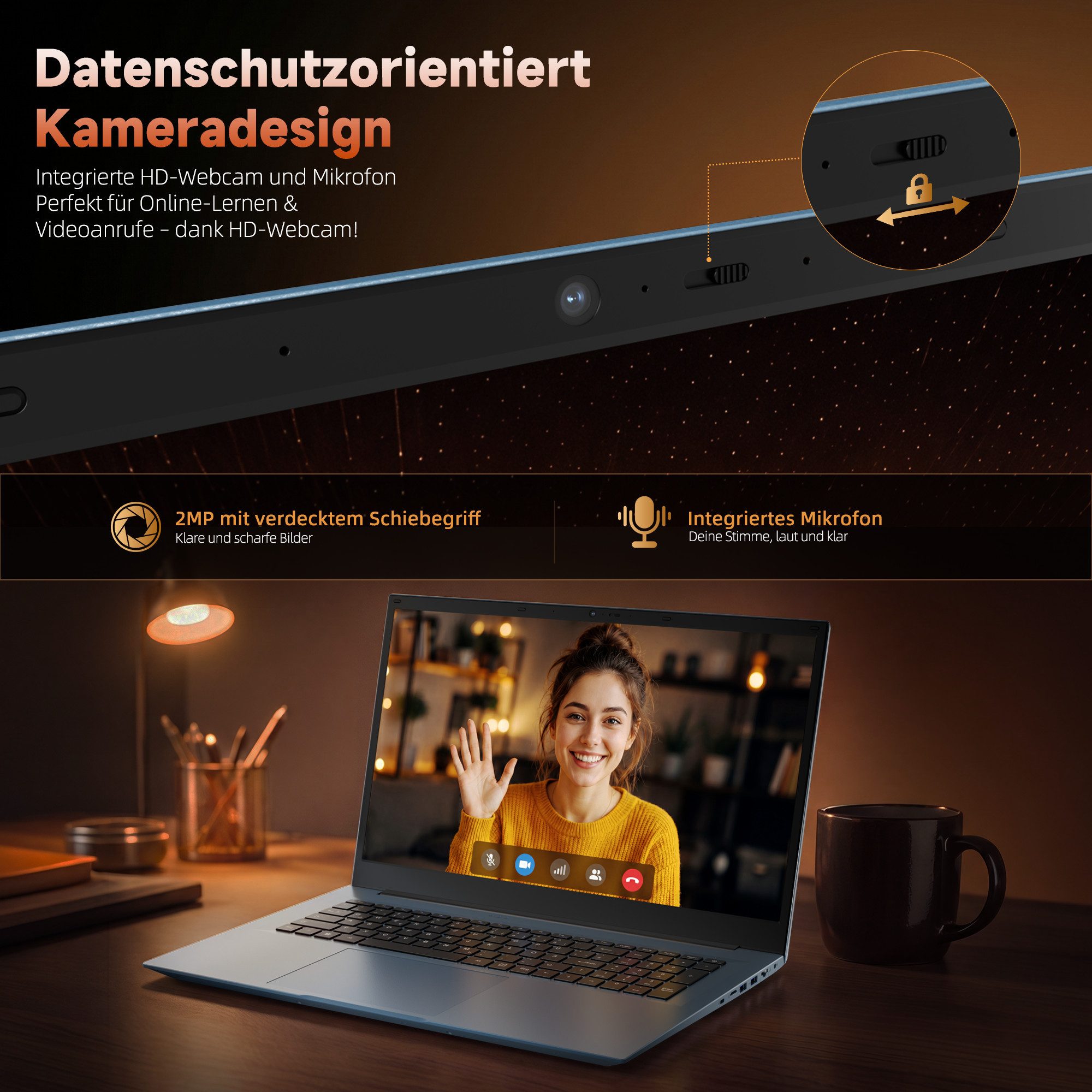 Jumper 18.5" laptop Intel i3-10100Y 16GB RAM 256GB DE Tastatur QWERTZ FHD Notebook (Intel@ CoreTMi3-10100Y, Intel® UHD Graphics 615, 16 GB, 256 GB SSD) – Bild 5 von 5