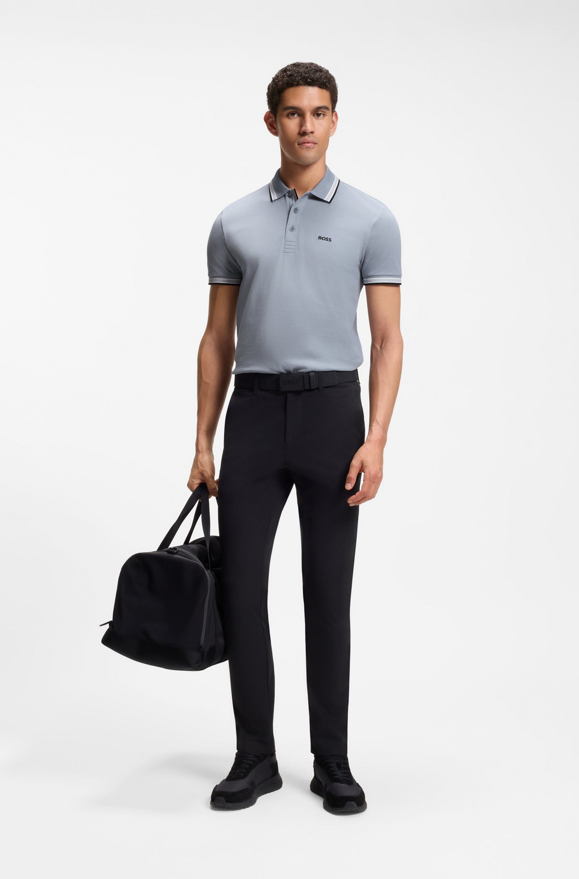 BOSS GREEN Poloshirt Paddy Regular Fit atmungsaktive Piqué-Webstruktur, Flachstrickkragen, gerader Schnitt – Bild 4 von 5