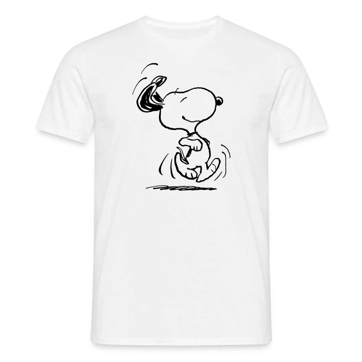 Spreadshirt T-Shirt Peanuts Snoopy Happy Männer T-Shirt (1-tlg)