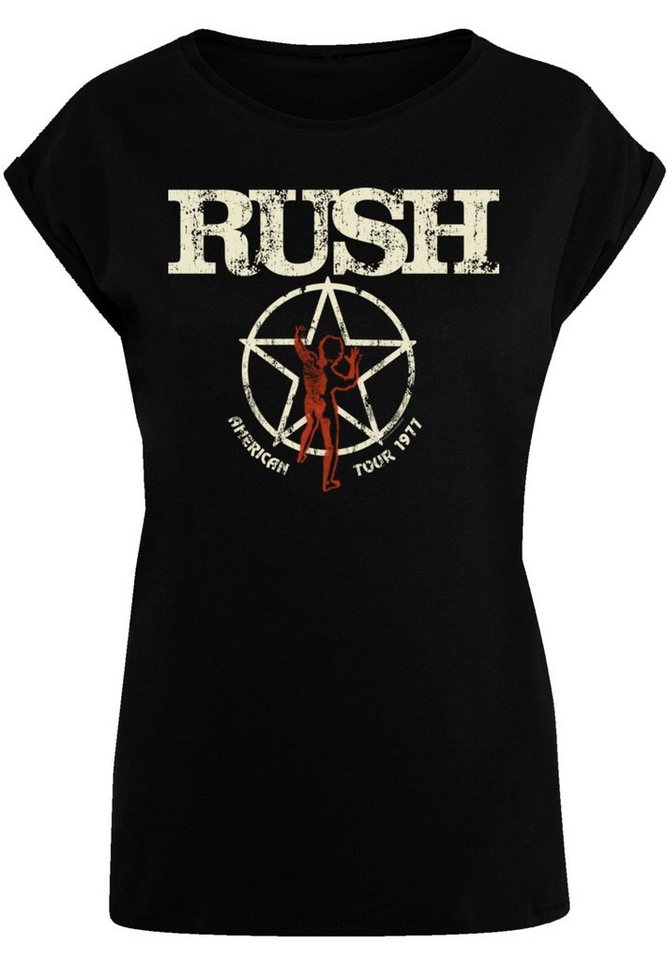 F4NT4STIC T-Shirt Rush Rock Band American Tour 1977 Premium Qualität, Sehr  weicher Baumwollstoff mit hohem Tragekomfort
