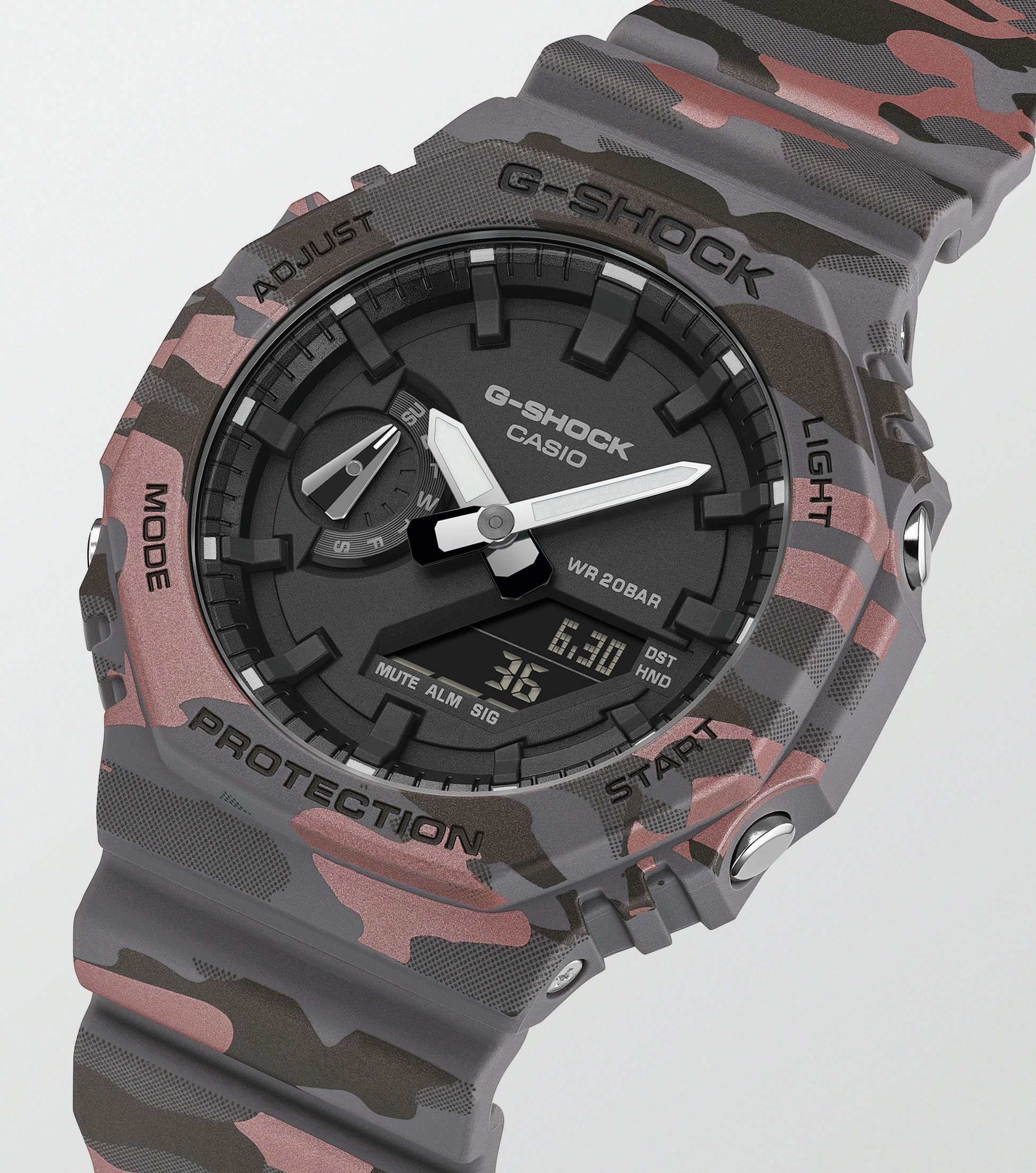 CASIO G-SHOCK Chronograph GA-2100CM-8AER, Quarzuhr, Armbanduhr, Herrenuhr, analog, digital